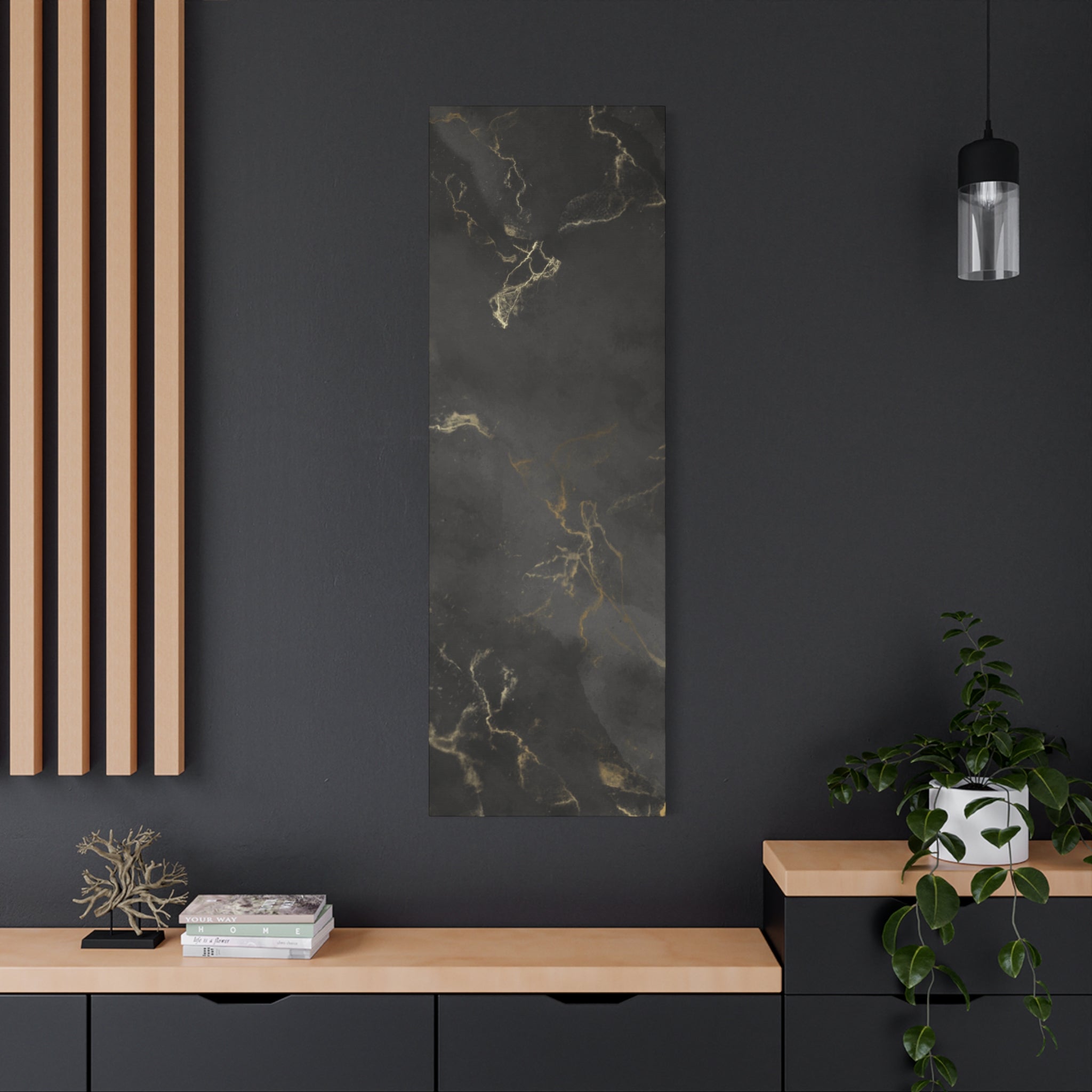 Modern Abstract Canvas Artwork - Stretched Matte Design 12"x 16"