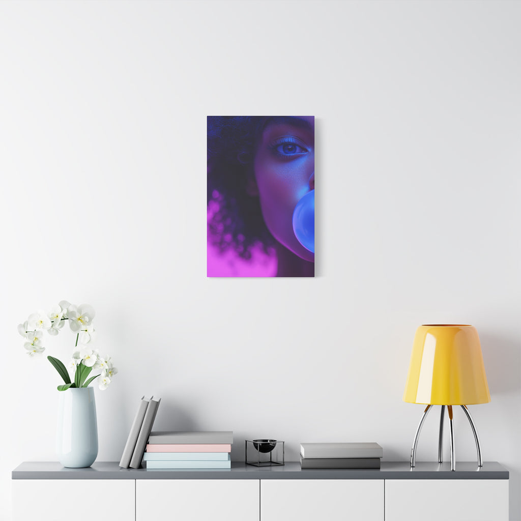 Colorful Bubblegum Canvas Art - Eye-Catching Stretched Wall Decor