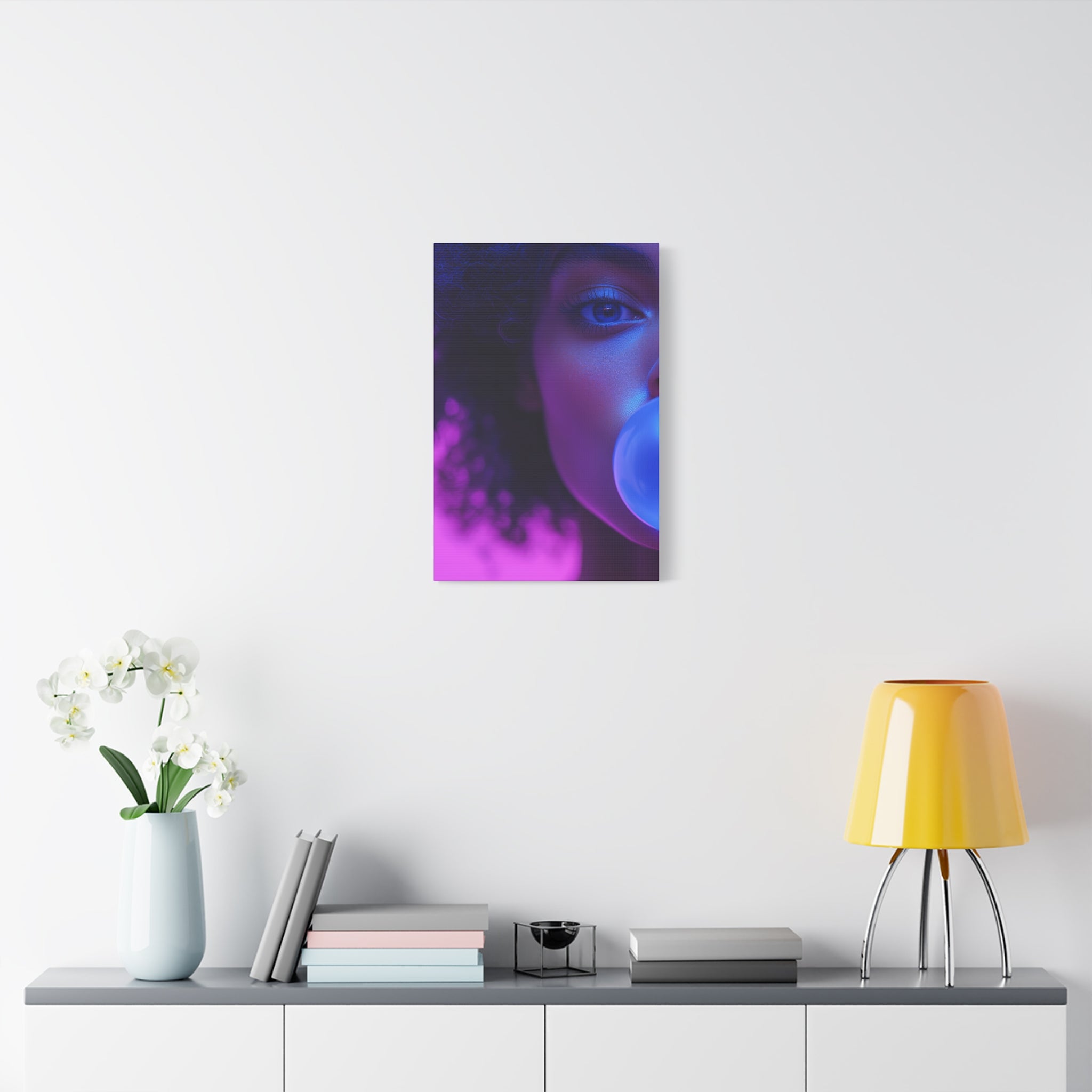 Colorful Bubblegum Canvas Art - Eye-Catching Stretched Wall Decor