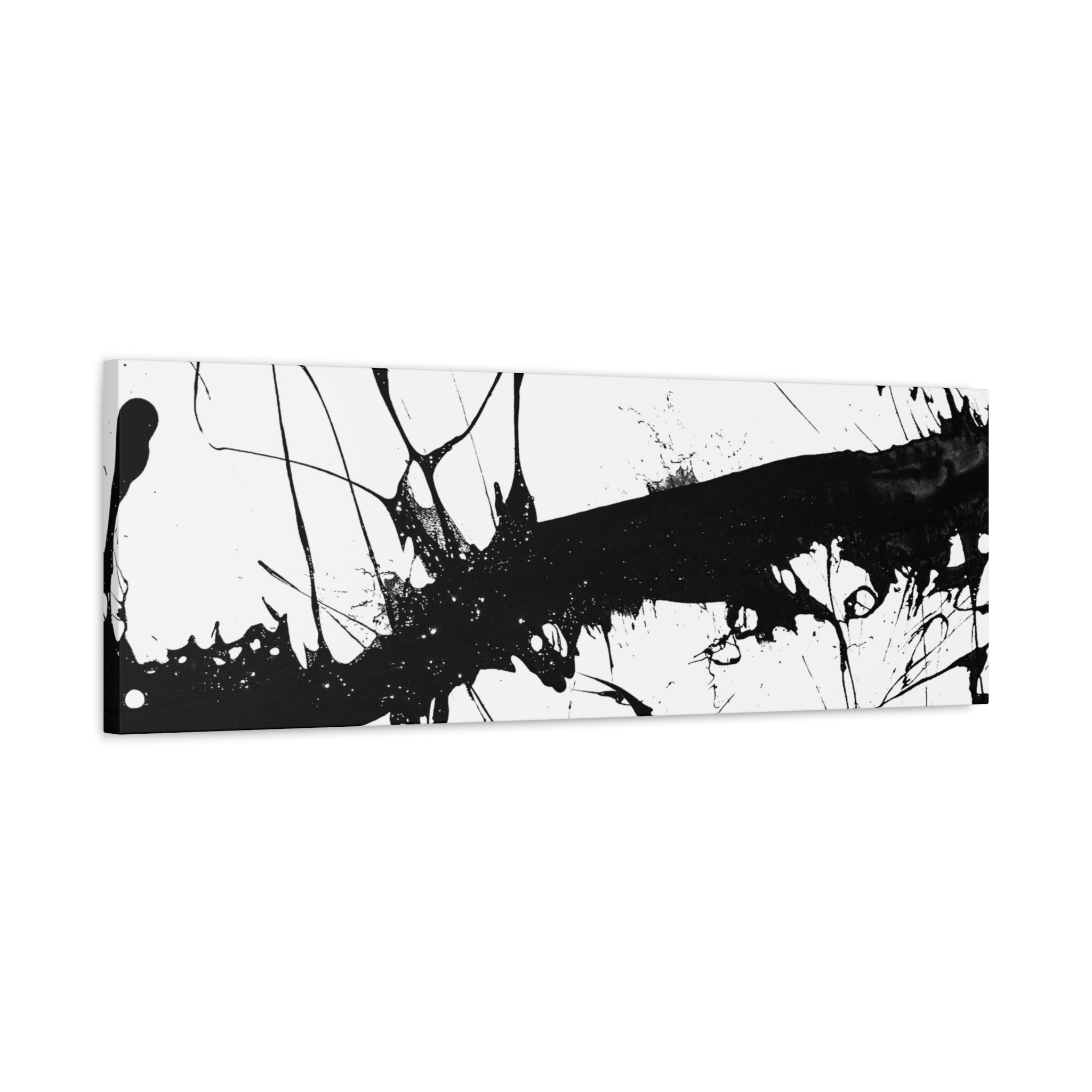 Contemporary Black Splash Art Canvas Wall Decor