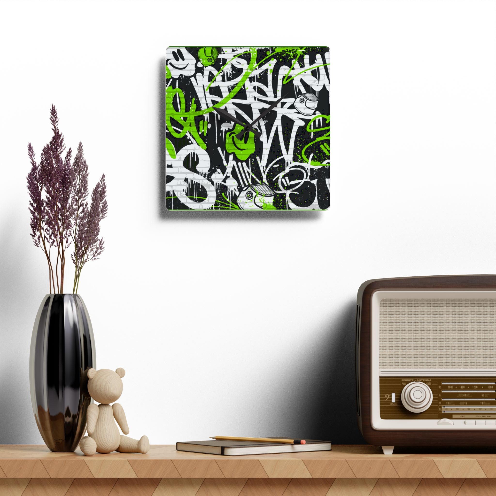 Graffiti Wall Clock