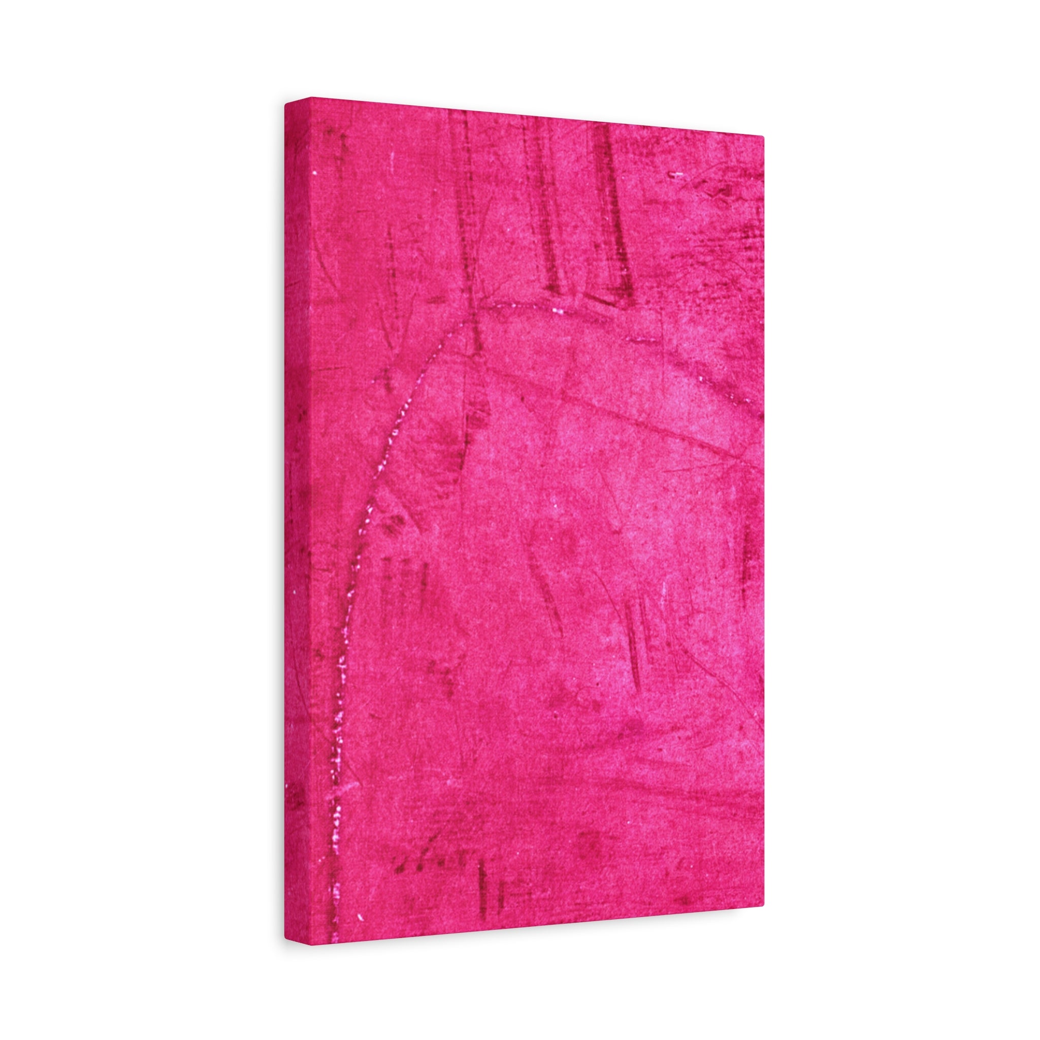 Vibrant Pink Stretched Canvas Art - 1.25" Matte Finish
