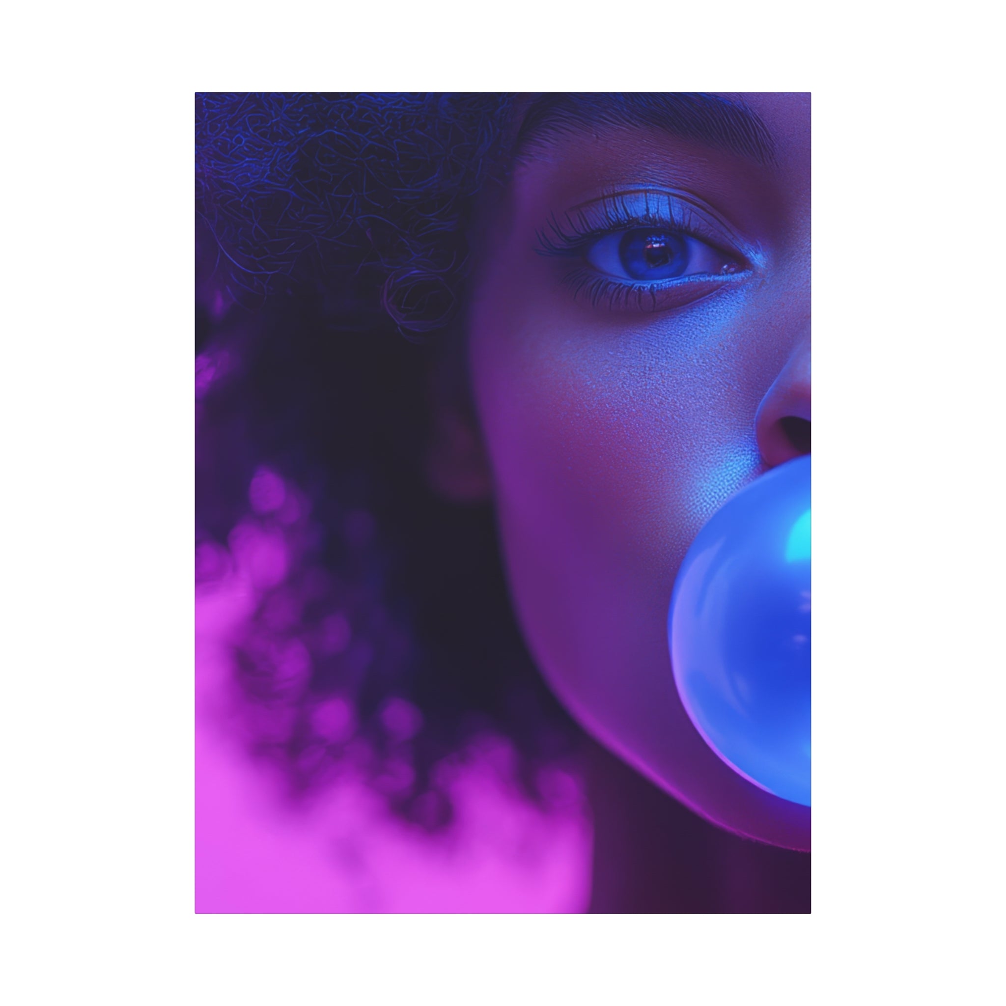 Colorful Bubblegum Canvas Art - Eye-Catching Stretched Wall Decor