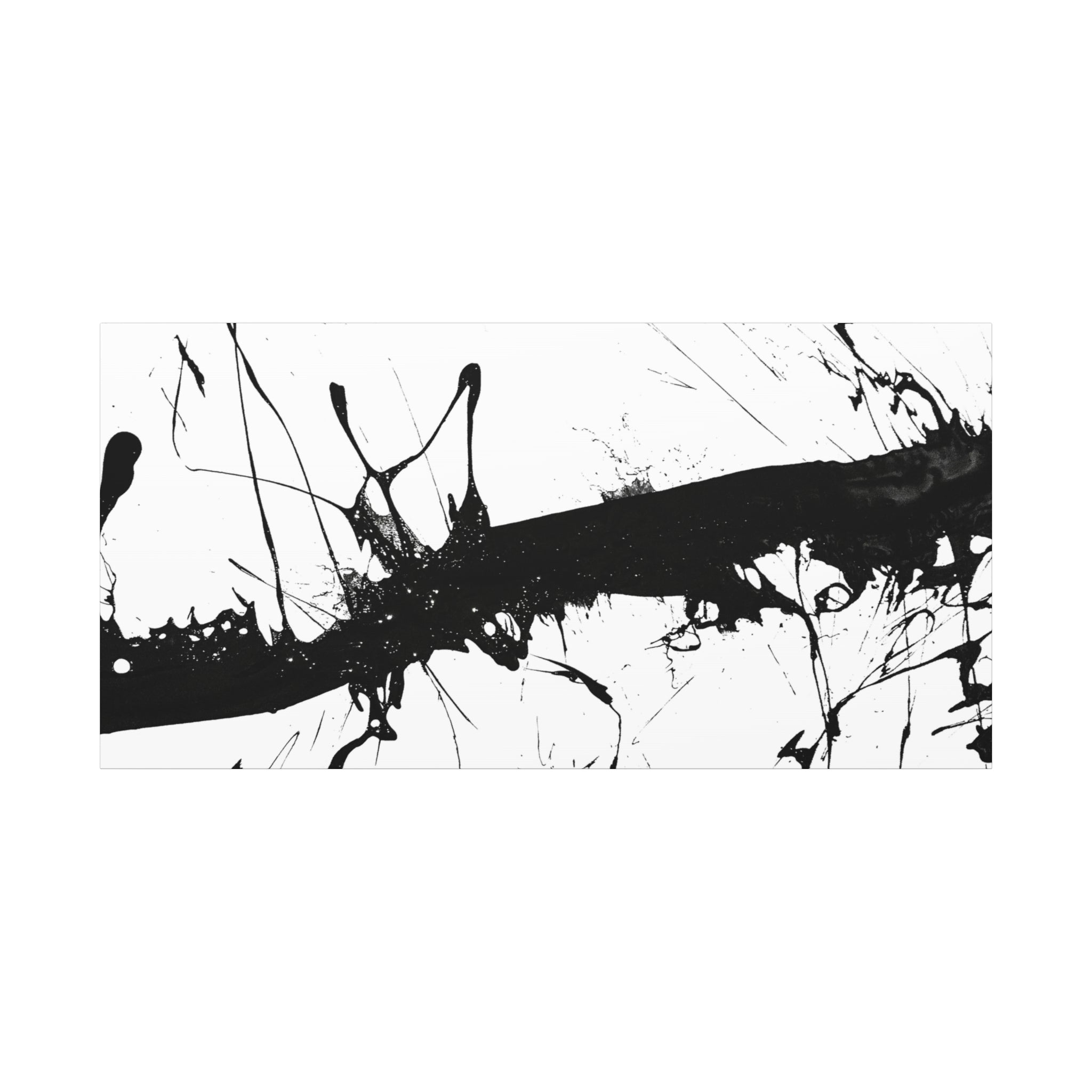 Contemporary Black Splash Art Canvas Wall Decor