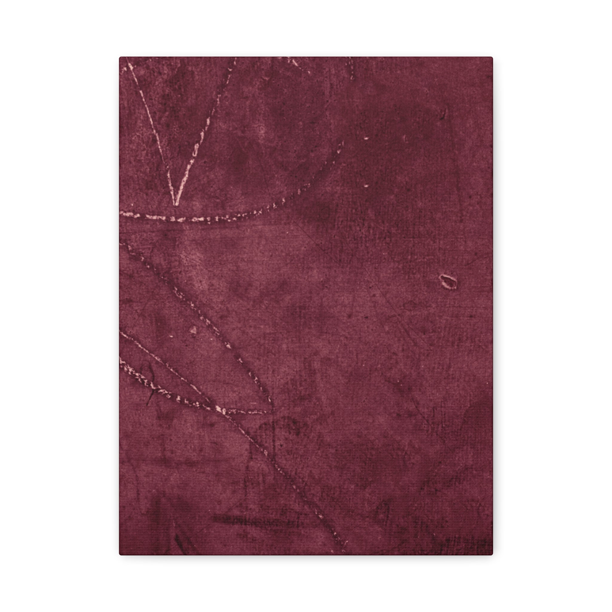 Modern Abstract Wall Art Canvas Print - Matte Burgundy Design