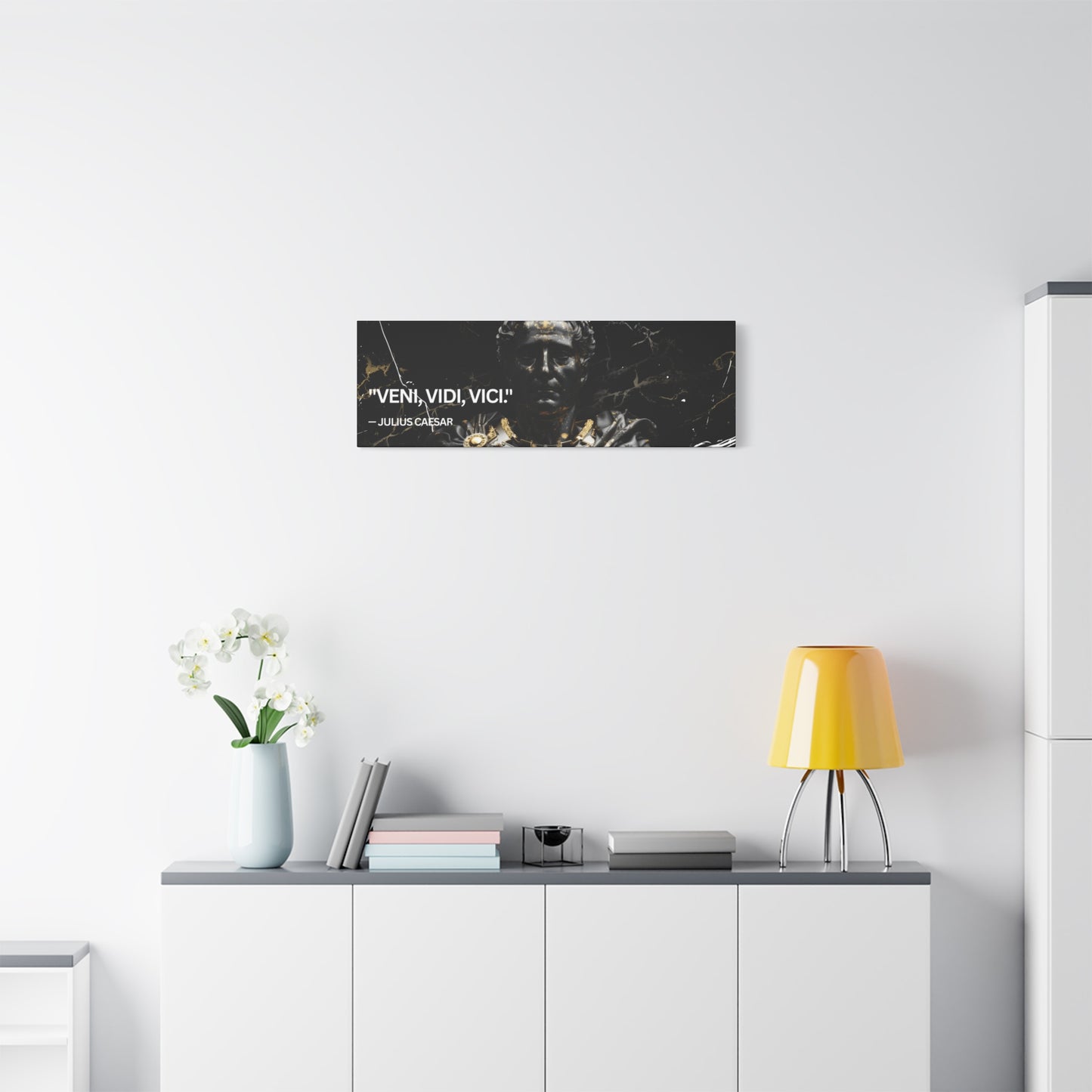 Inspirational Canvas Wall Art – "VENI, VIDI, VICI!" – Julius Caesar Quote