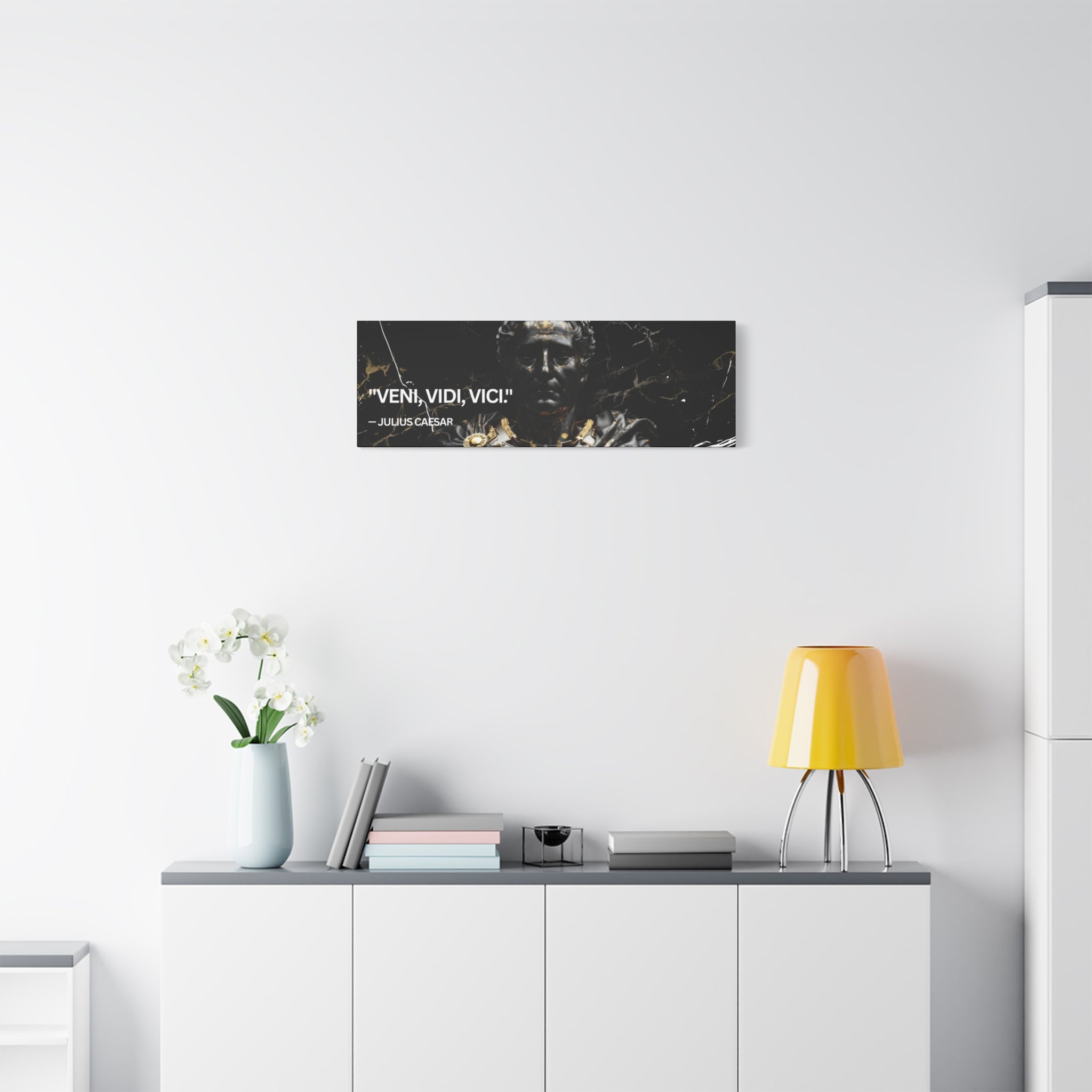 Inspirational Canvas Wall Art – "VENI, VIDI, VICI!" – Julius Caesar Quote