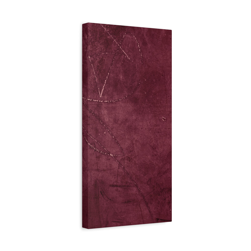 Modern Abstract Wall Art Canvas Print - Matte Burgundy Design