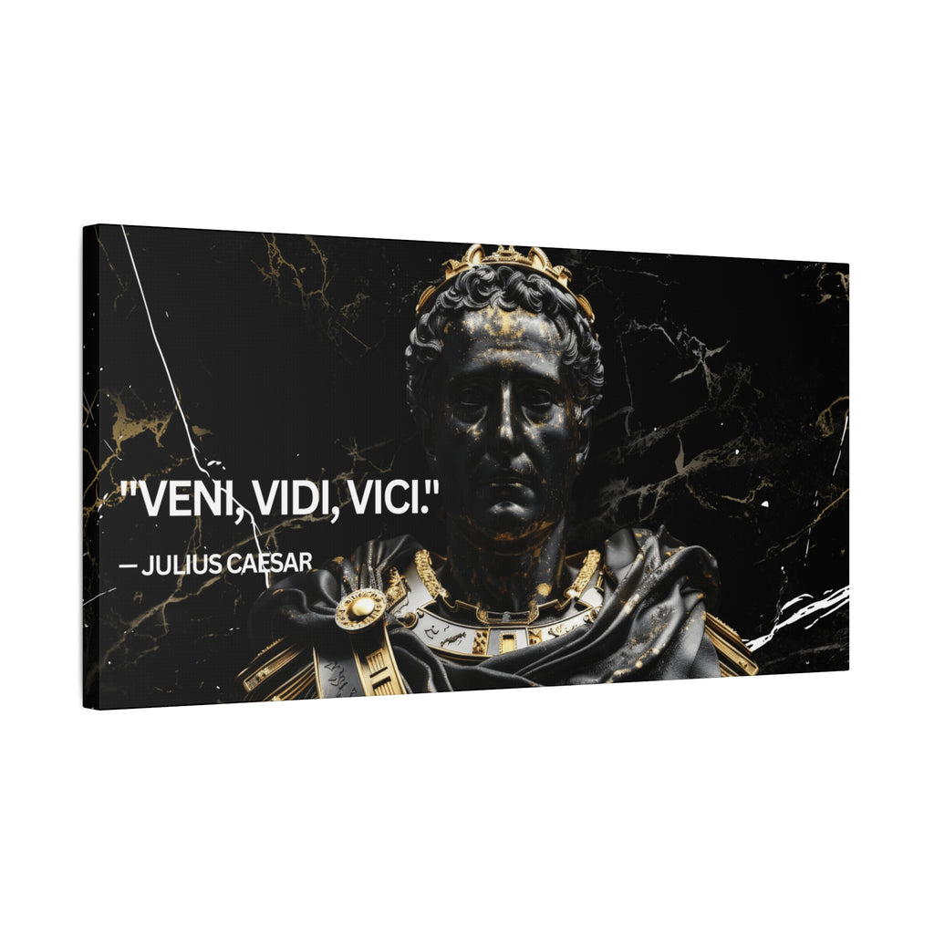 Inspirational Canvas Wall Art – "VENI, VIDI, VICI!" – Julius Caesar Quote