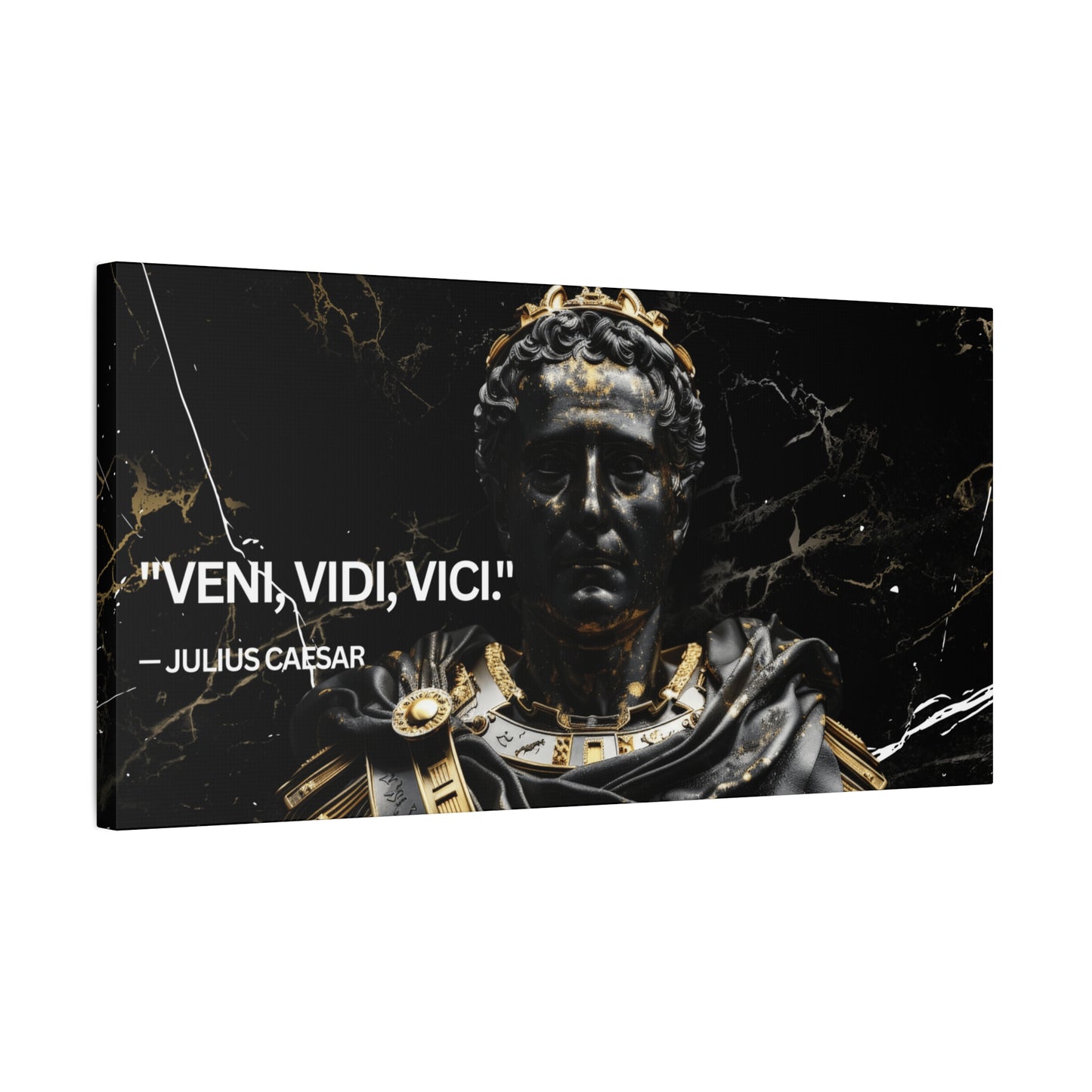 Inspirational Canvas Wall Art – "VENI, VIDI, VICI!" – Julius Caesar Quote