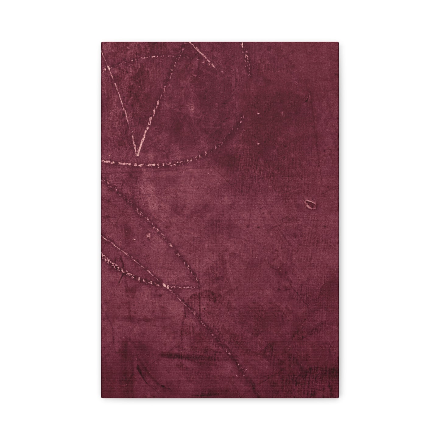 Modern Abstract Wall Art Canvas Print - Matte Burgundy Design