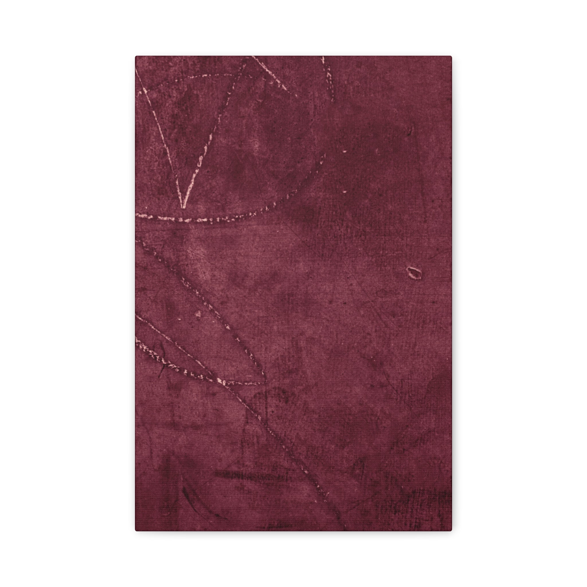 Modern Abstract Wall Art Canvas Print - Matte Burgundy Design
