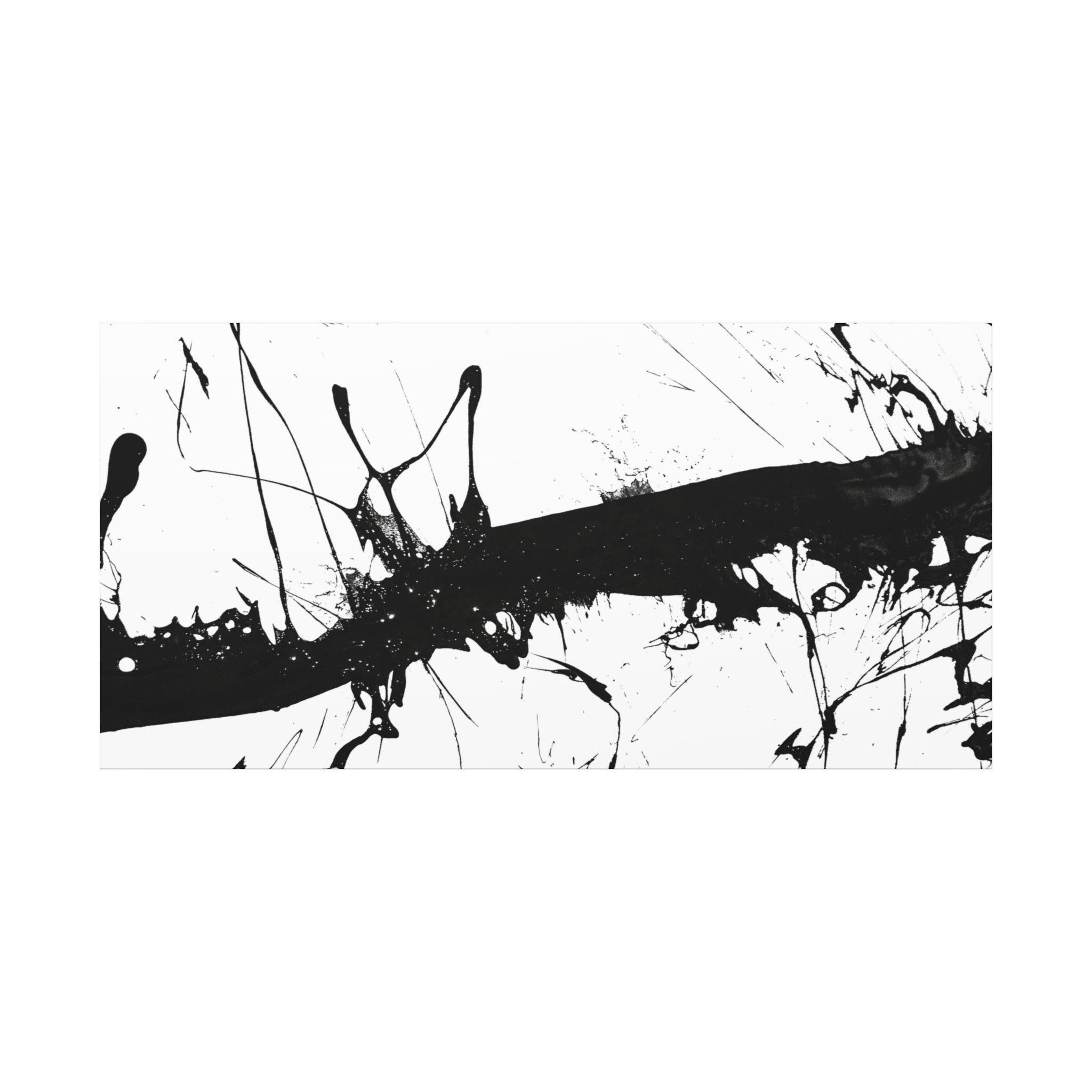 Contemporary Black Splash Art Canvas Wall Decor