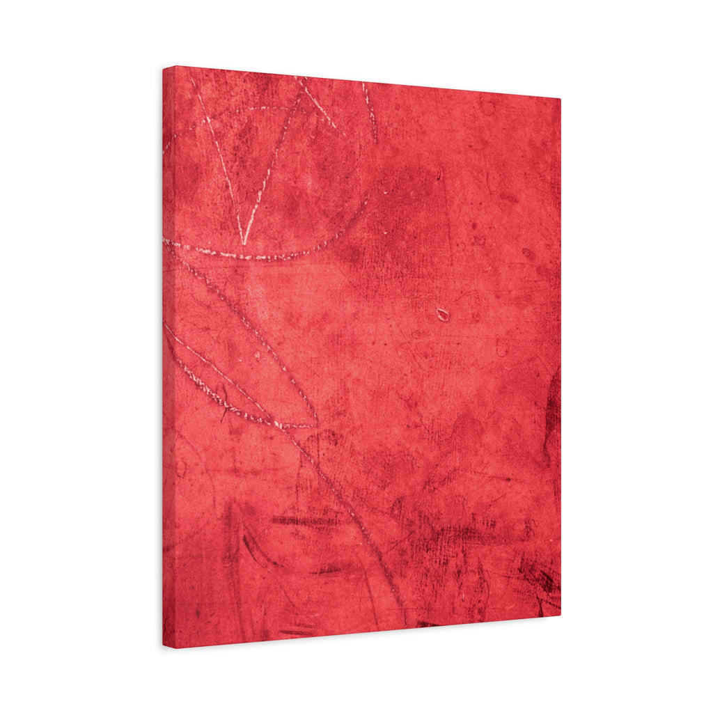Red Grunge Texture Wall Art – Industrial Abstract Canvas Print with Scratched Surface for Bold Modern Spaces