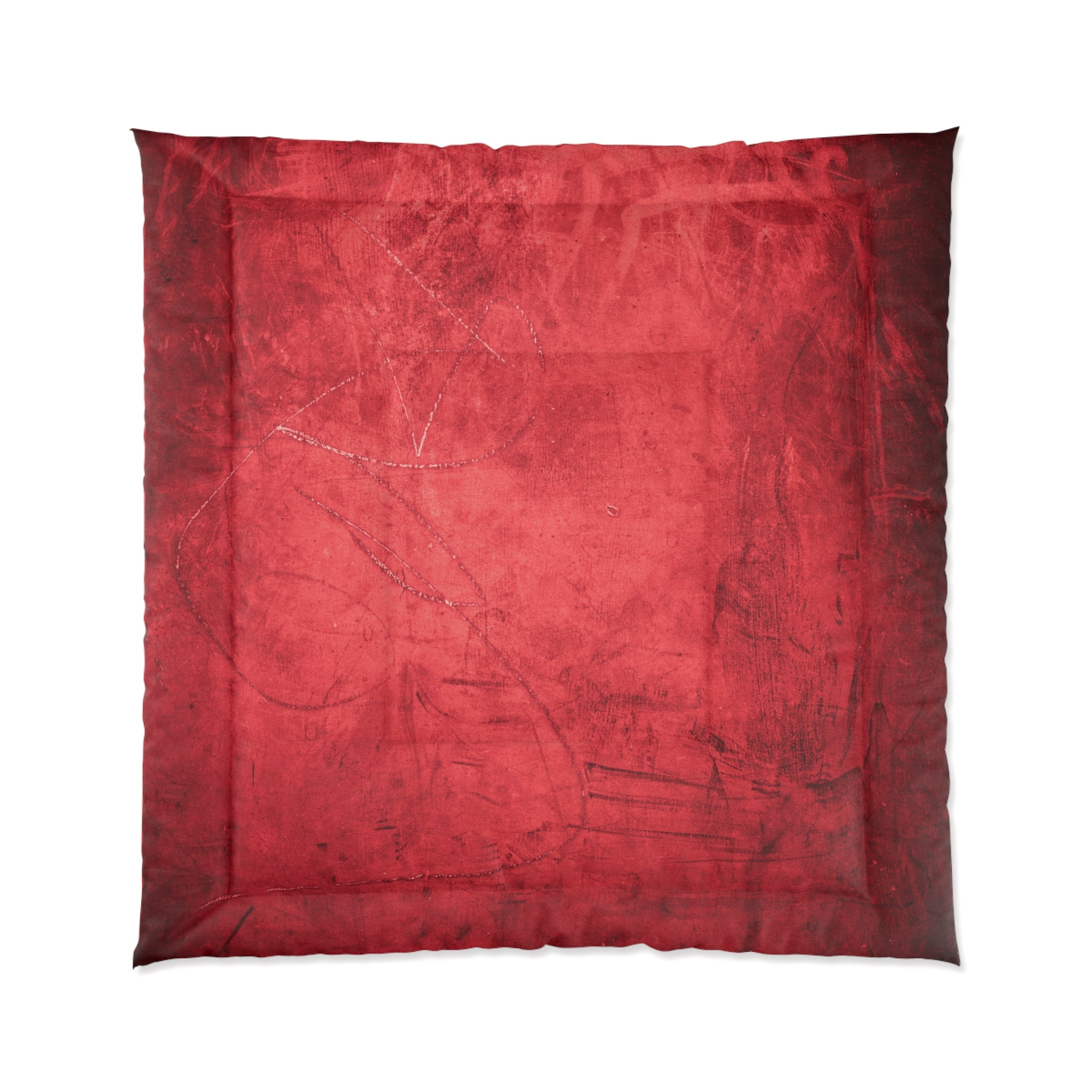 Luxurious Red Grunge Comforter – Bold Urban-Inspired Bedding for Modern Bedrooms