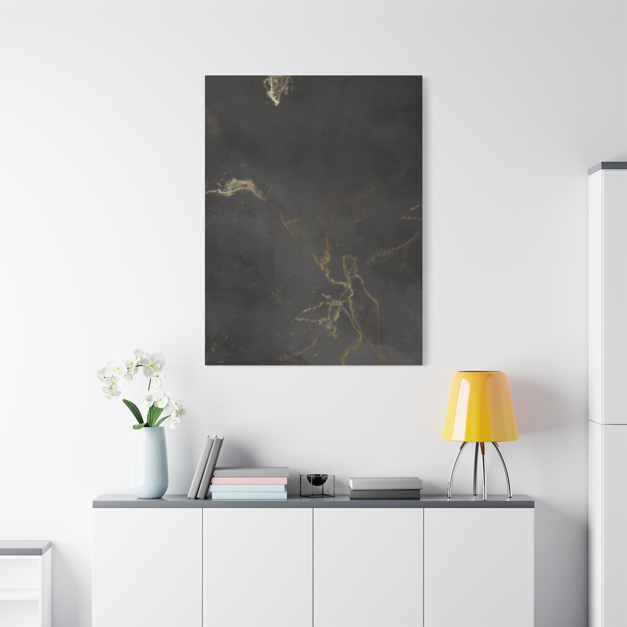 Modern Abstract Canvas Artwork - Stretched Matte Design 12"x 16"