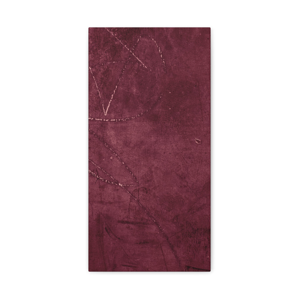 Modern Abstract Wall Art Canvas Print - Matte Burgundy Design