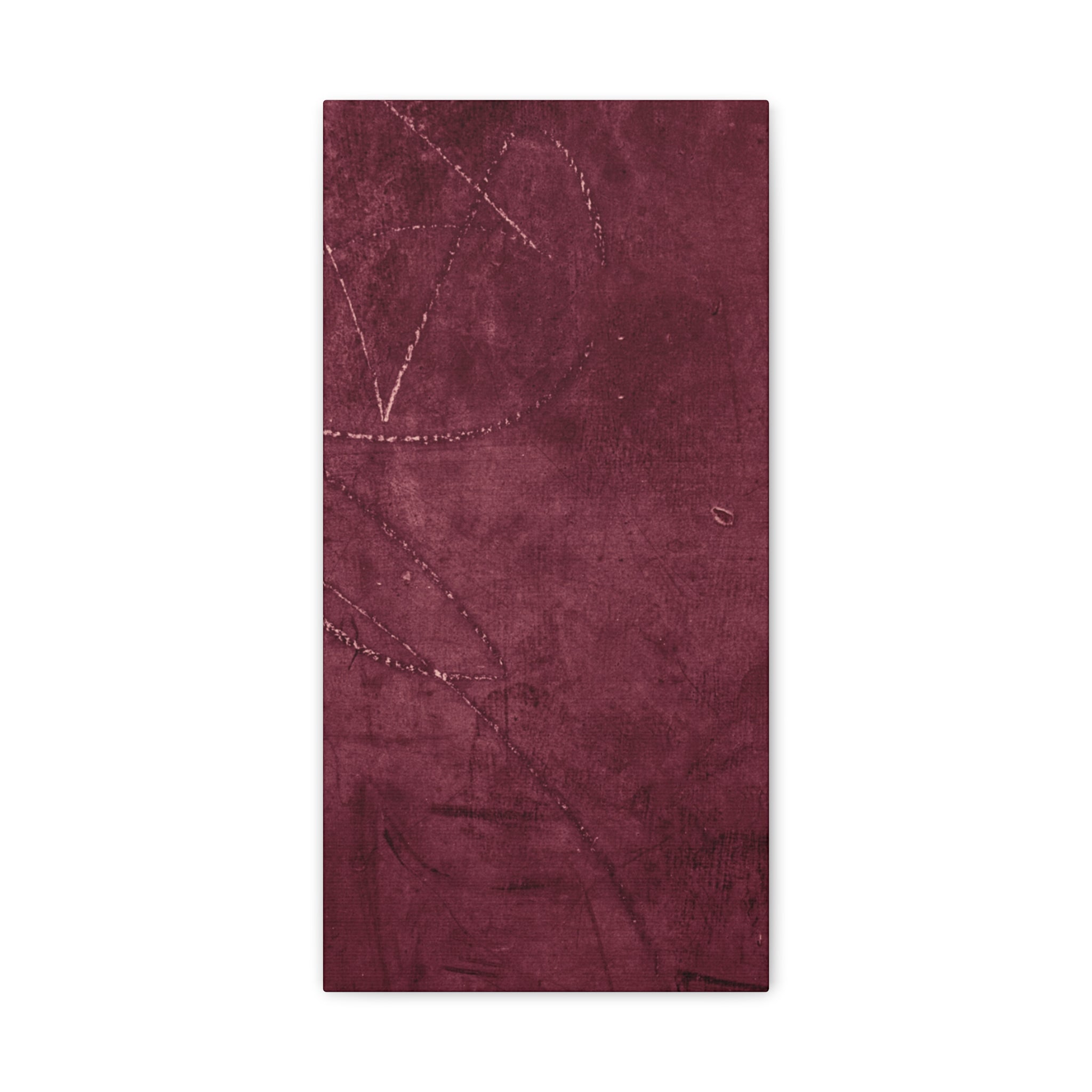 Modern Abstract Wall Art Canvas Print - Matte Burgundy Design