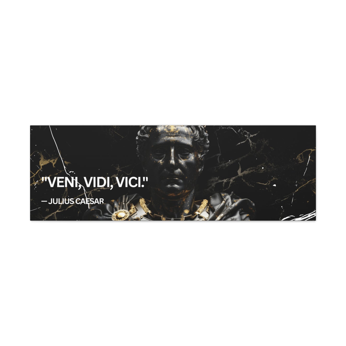 Inspirational Canvas Wall Art – "VENI, VIDI, VICI!" – Julius Caesar Quote