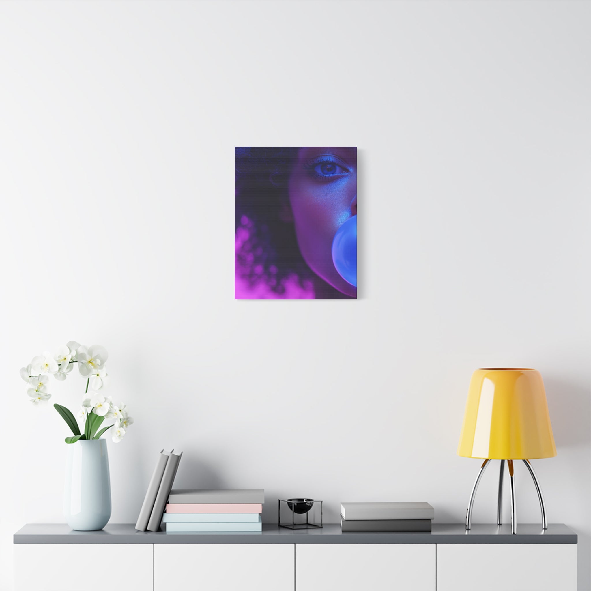 Colorful Bubblegum Canvas Art - Eye-Catching Stretched Wall Decor