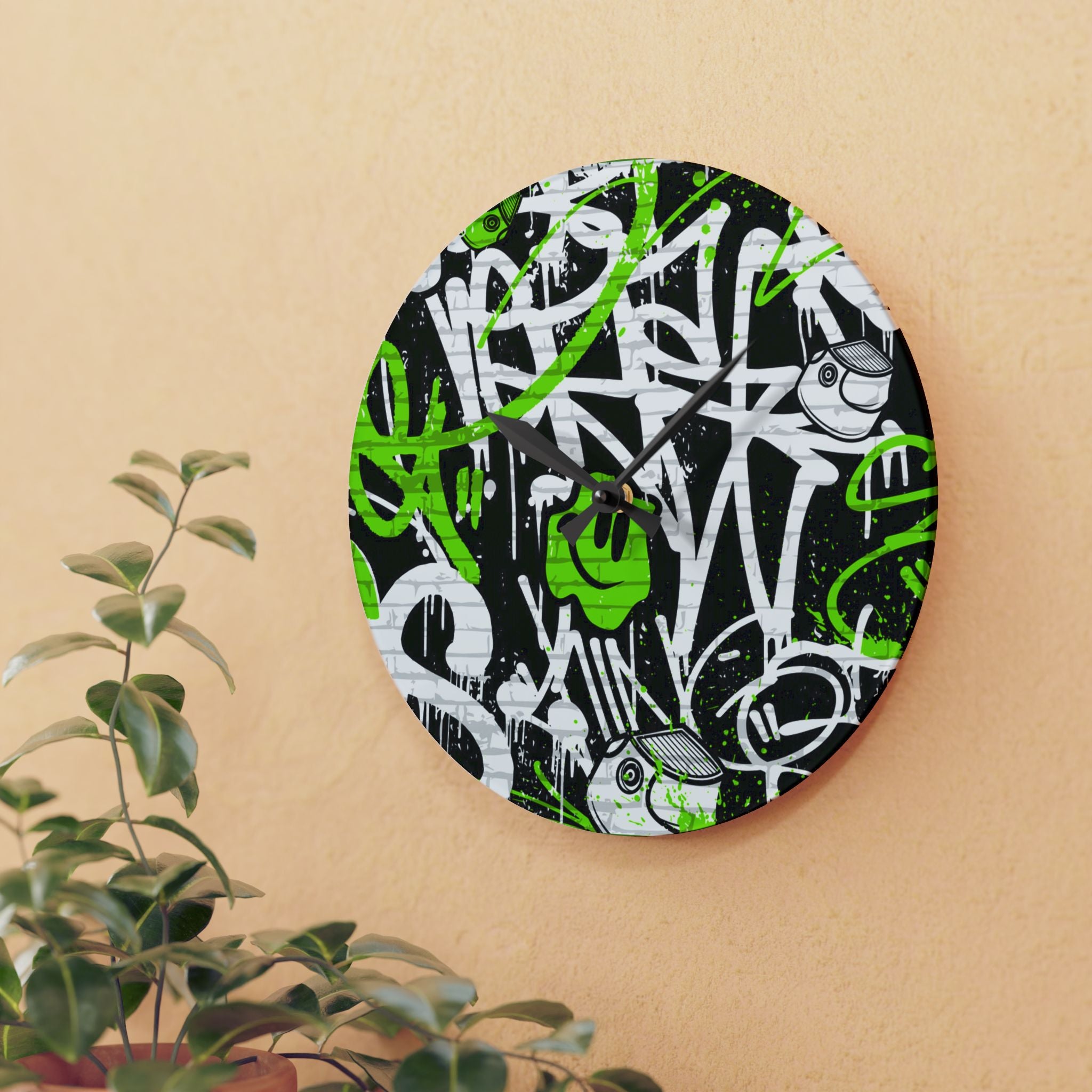 Graffiti Wall Clock