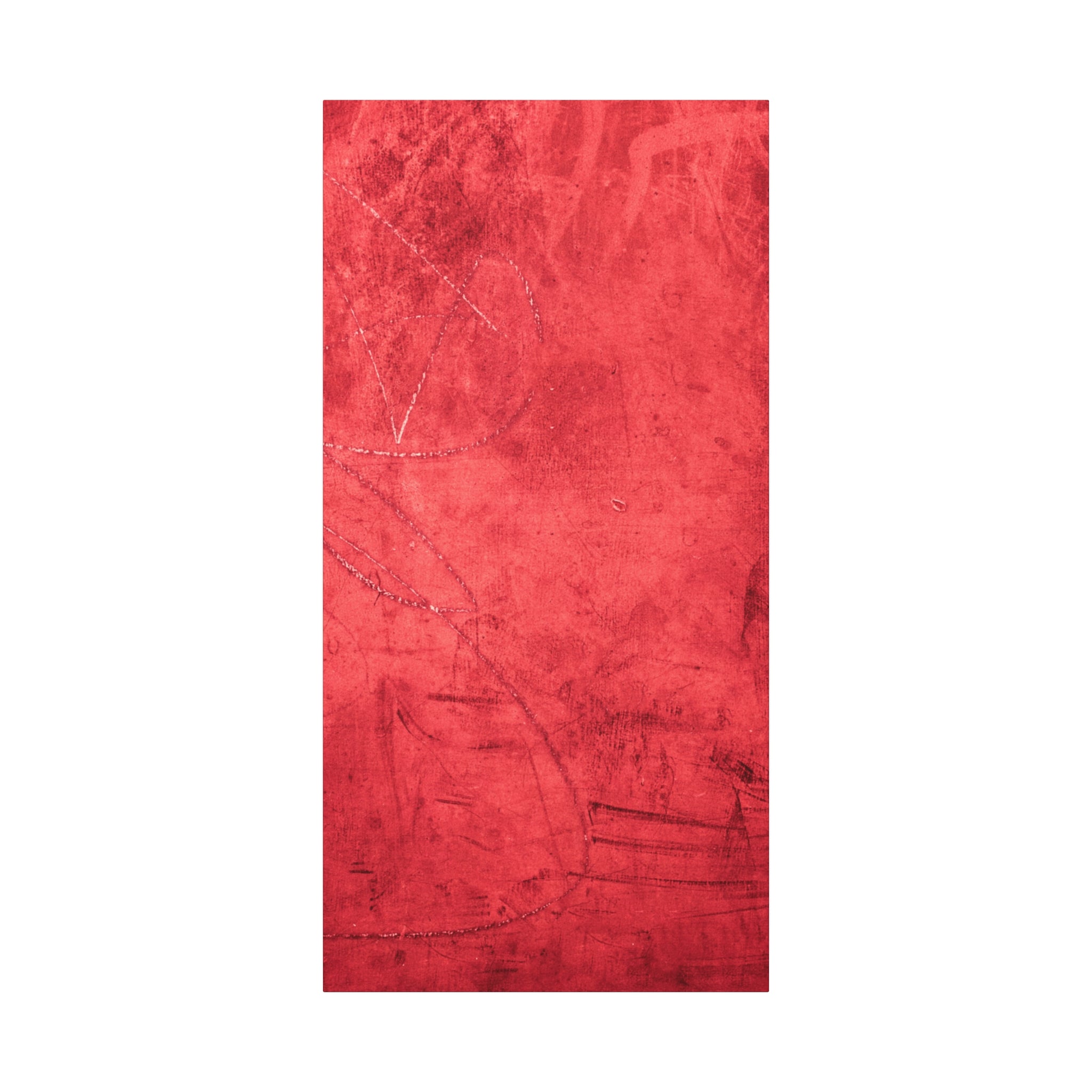 Red Grunge Texture Wall Art – Industrial Abstract Canvas Print with Scratched Surface for Bold Modern Spaces