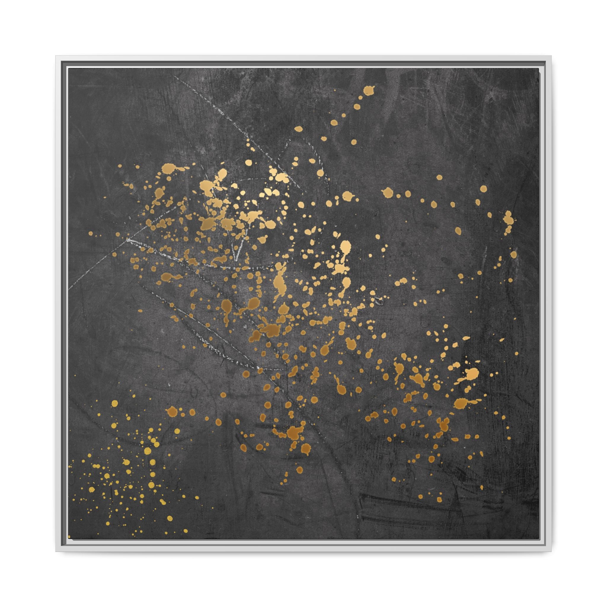 Elegant Gold Splash Canvas Art | Modern Home Decor, Wall Art, Framed Artwork, Living Room Accent, Gift Idea