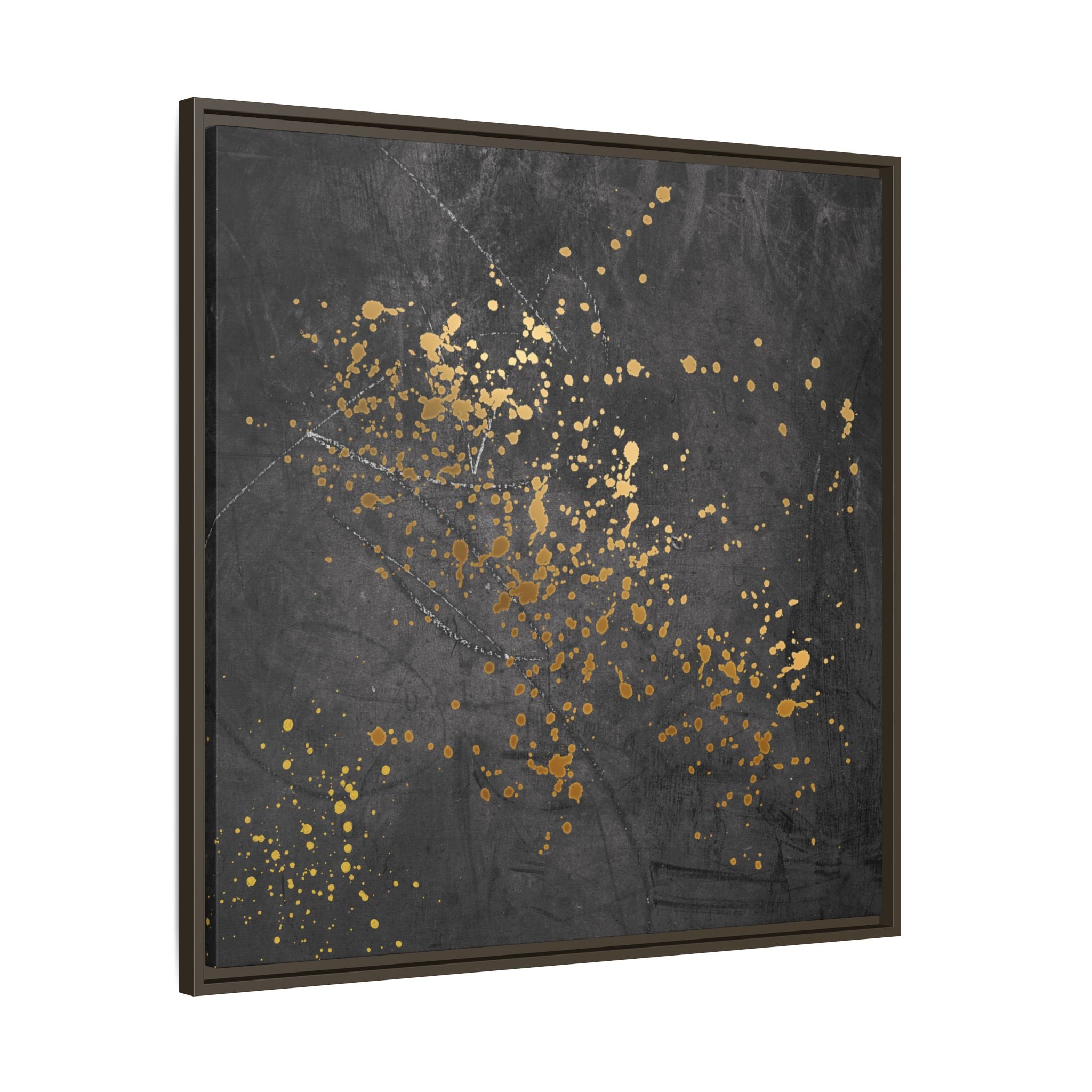 Elegant Gold Splash Canvas Art | Modern Home Decor, Wall Art, Framed Artwork, Living Room Accent, Gift Idea