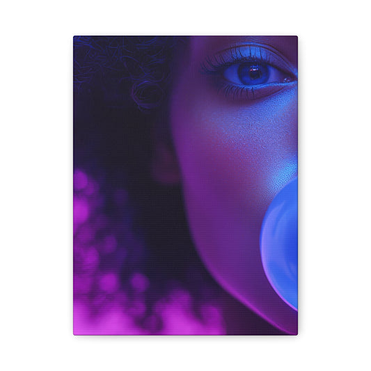 Colorful Bubblegum Canvas Art - Eye-Catching Stretched Wall Decor