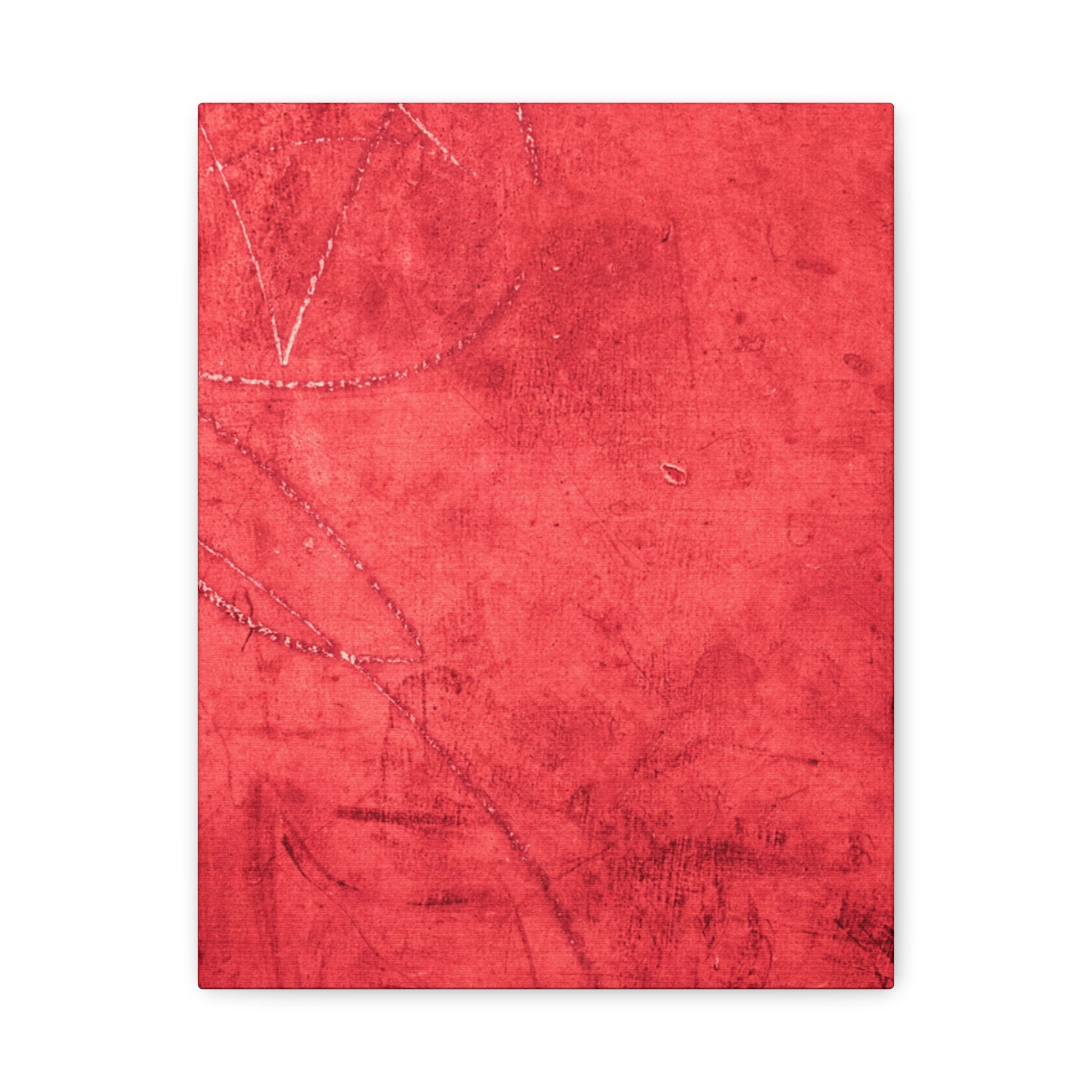 Red Grunge Texture Wall Art – Industrial Abstract Canvas Print with Scratched Surface for Bold Modern Spaces