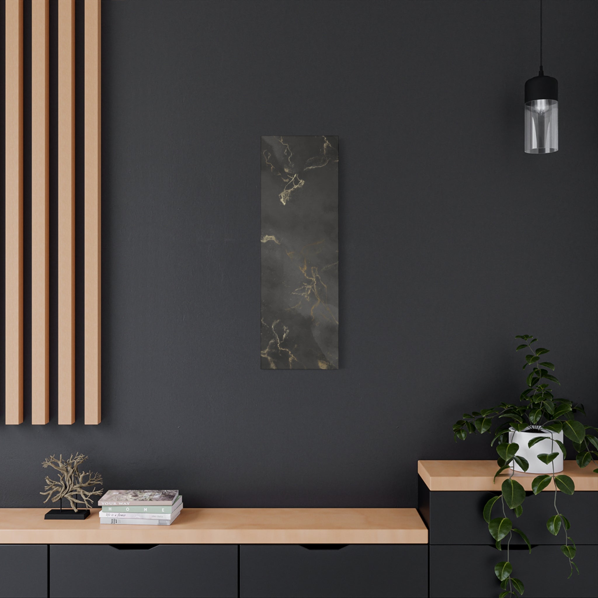 Modern Abstract Canvas Artwork - Stretched Matte Design 12"x 16"