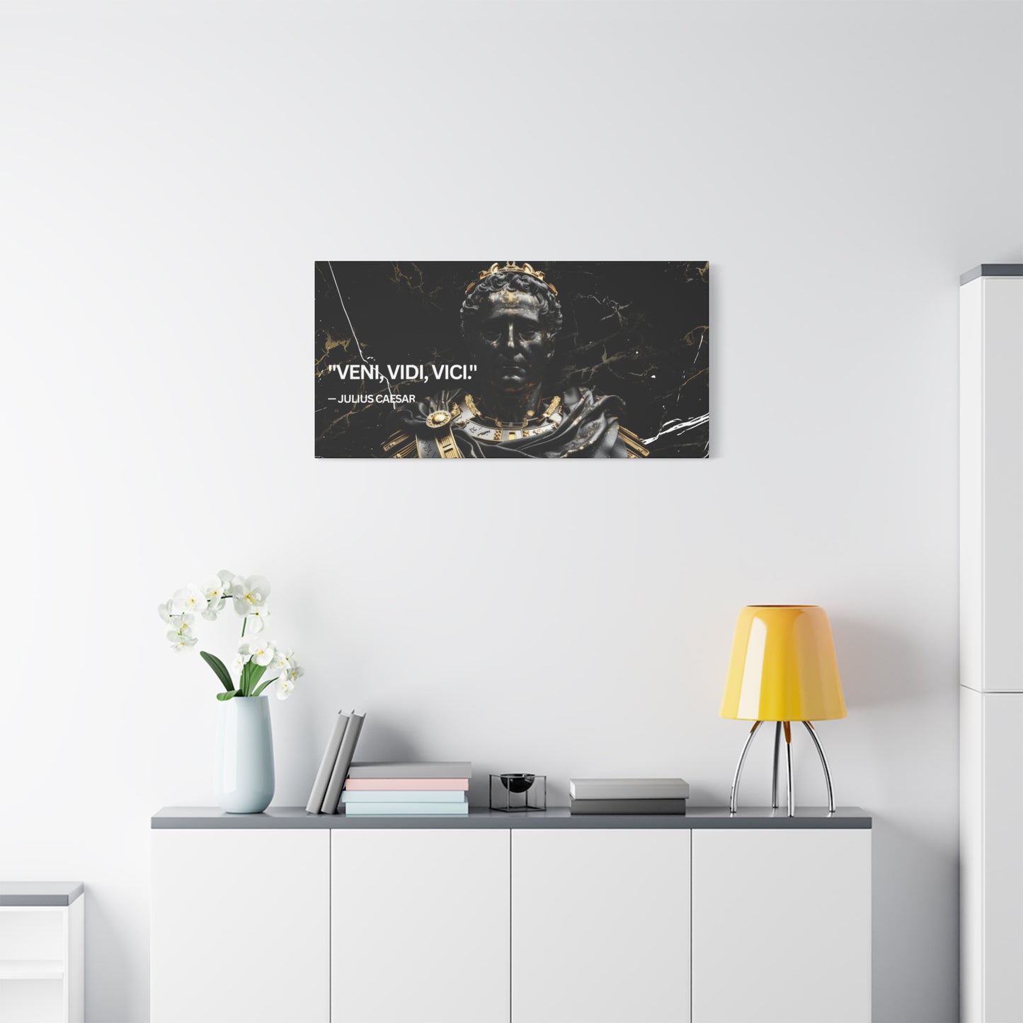 Inspirational Canvas Wall Art – "VENI, VIDI, VICI!" – Julius Caesar Quote