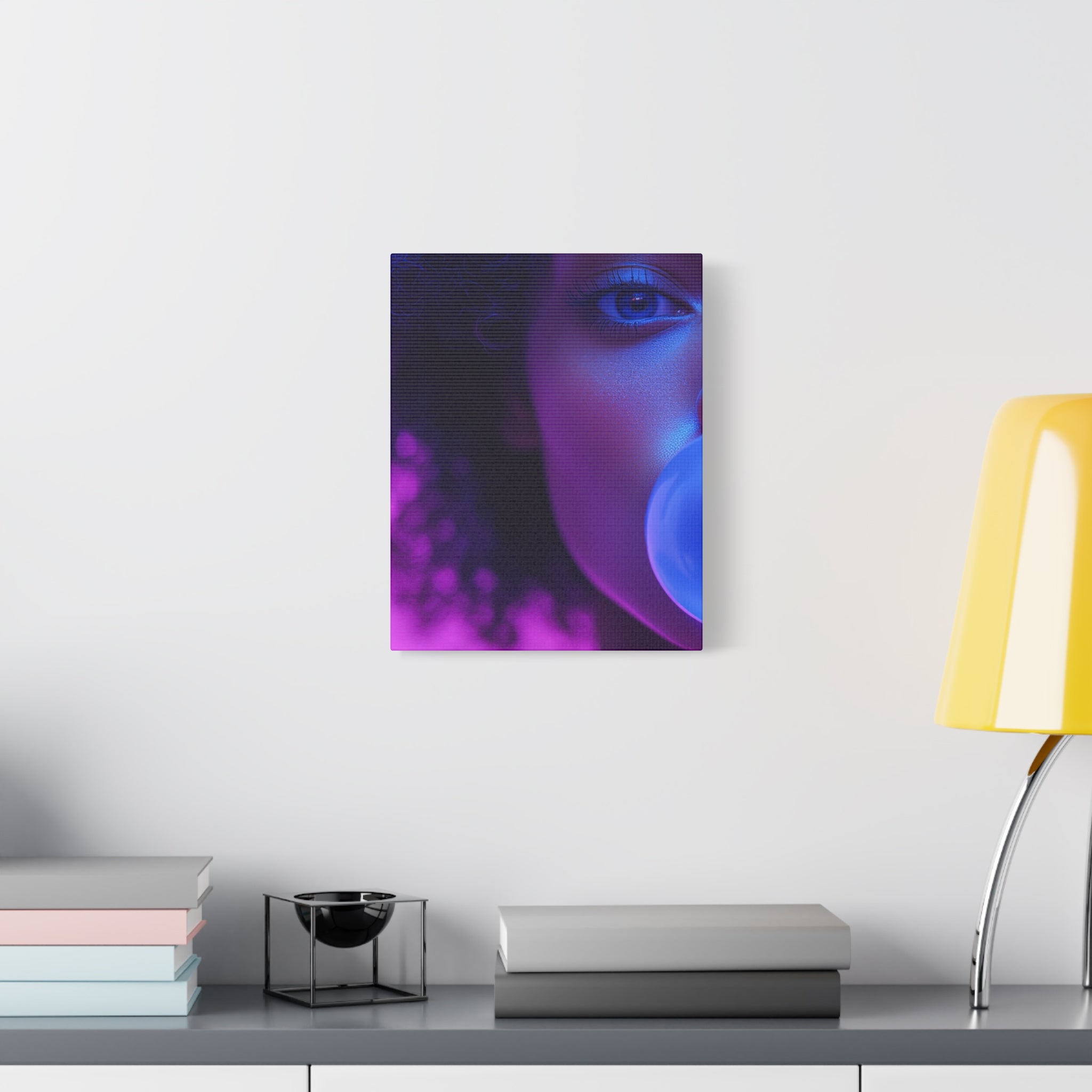 Colorful Bubblegum Canvas Art - Eye-Catching Stretched Wall Decor