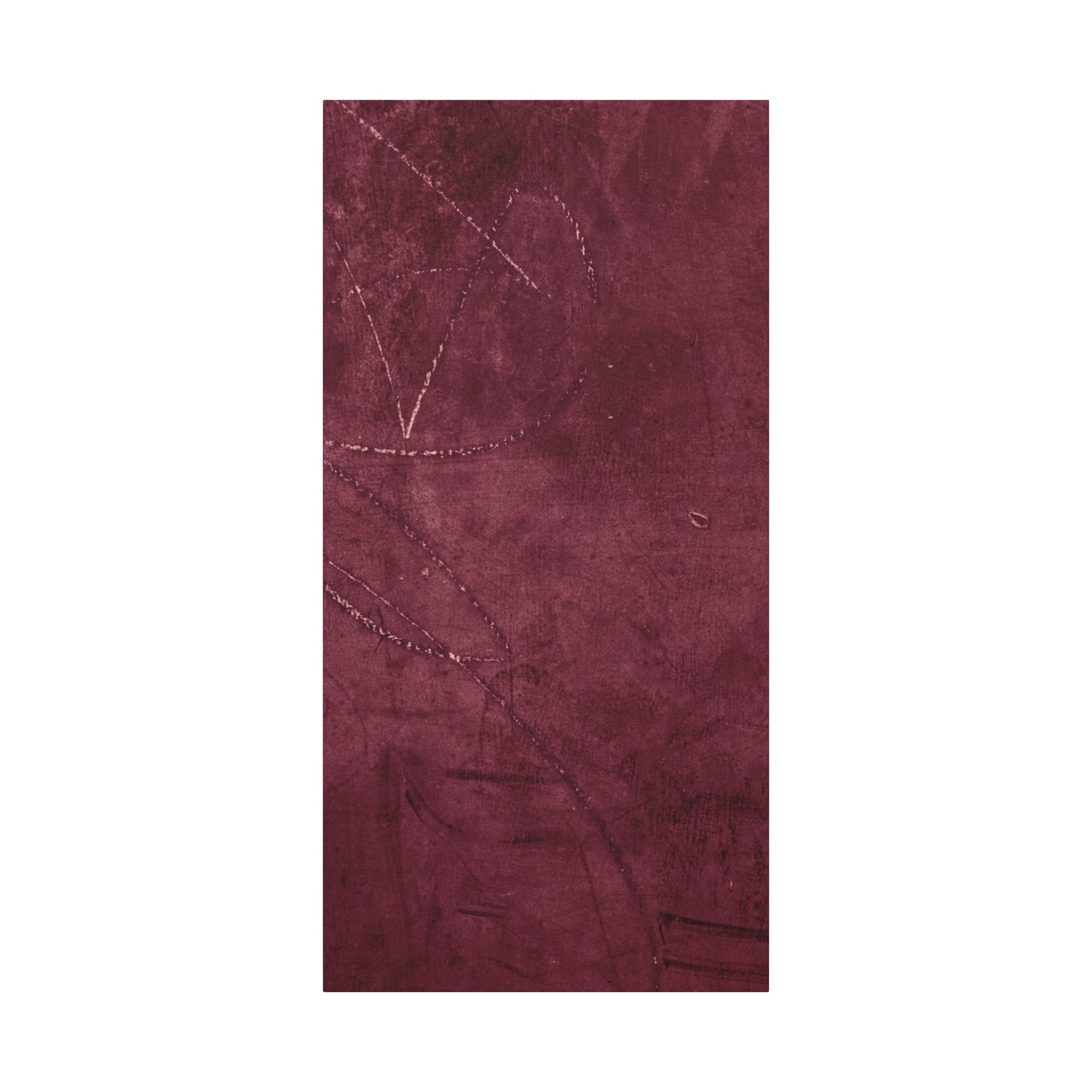 Modern Abstract Wall Art Canvas Print - Matte Burgundy Design
