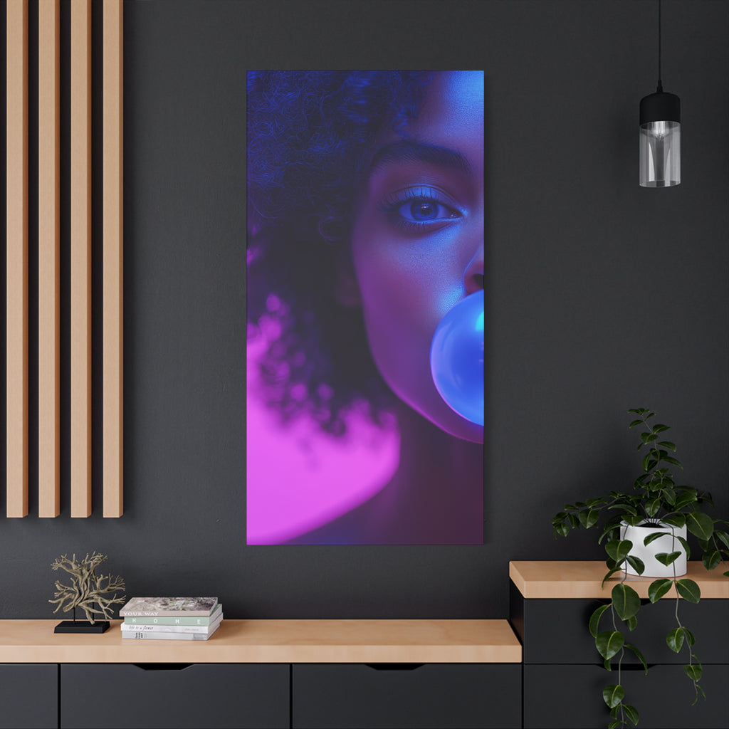 Colorful Bubblegum Canvas Art - Eye-Catching Stretched Wall Decor