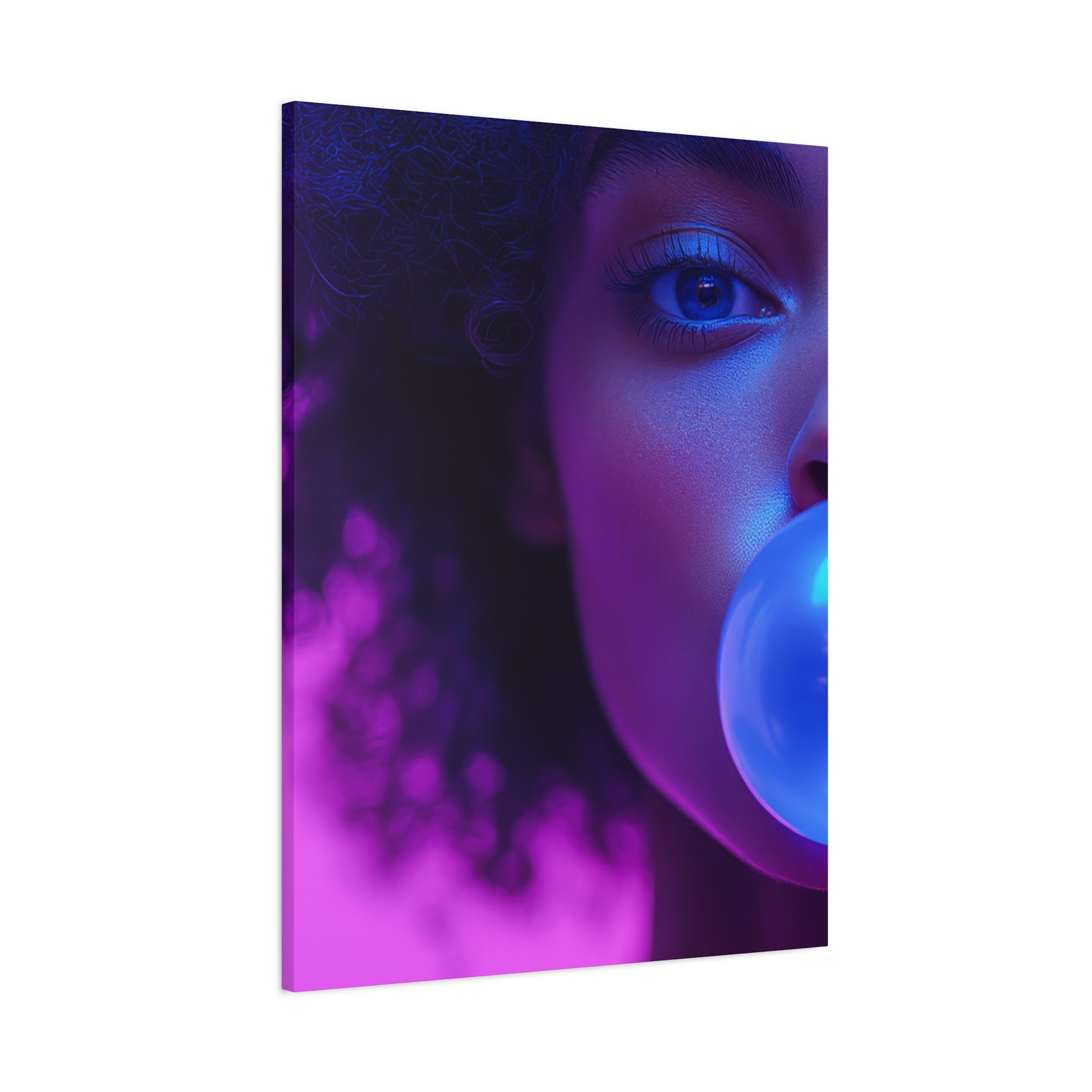 Colorful Bubblegum Canvas Art - Eye-Catching Stretched Wall Decor