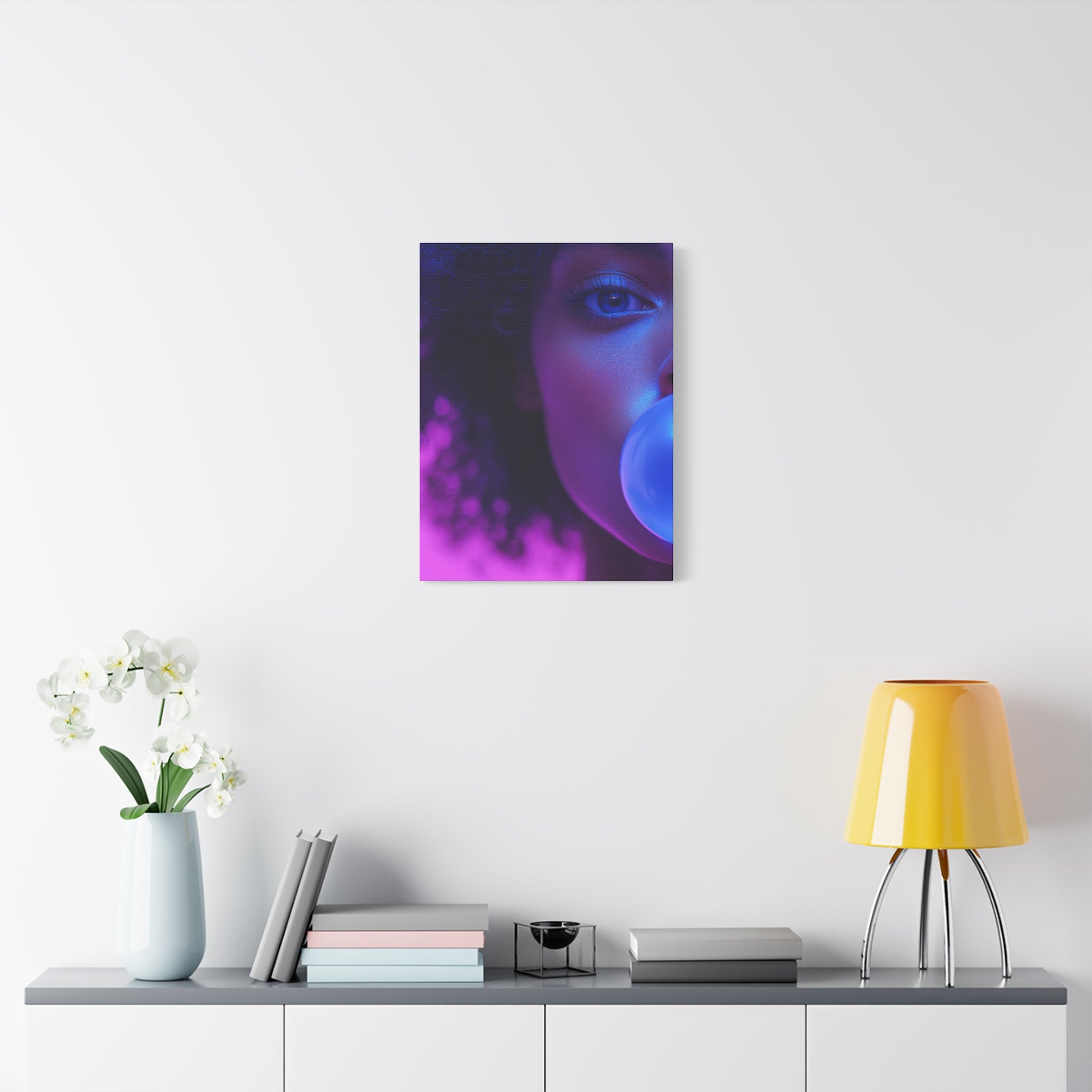 Colorful Bubblegum Canvas Art - Eye-Catching Stretched Wall Decor
