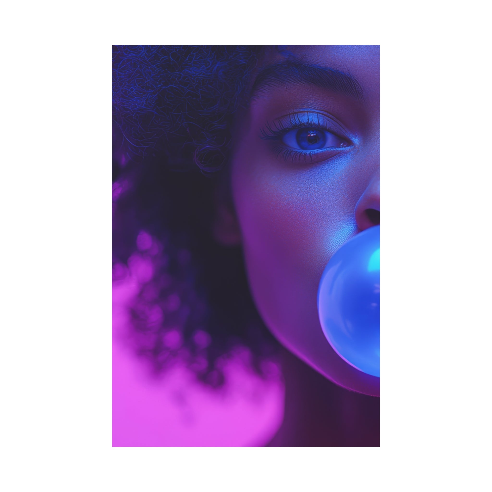 Colorful Bubblegum Canvas Art - Eye-Catching Stretched Wall Decor