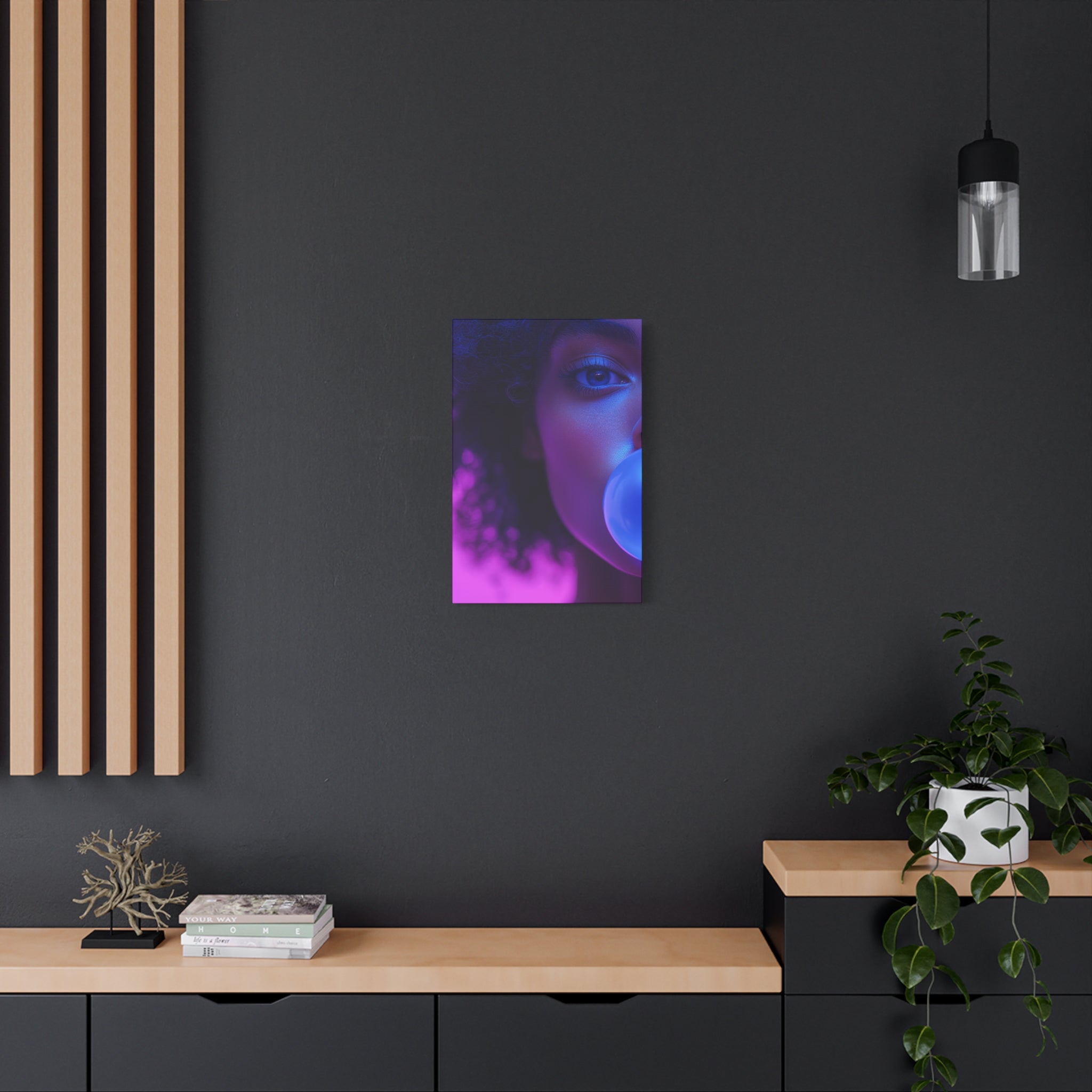 Colorful Bubblegum Canvas Art - Eye-Catching Stretched Wall Decor