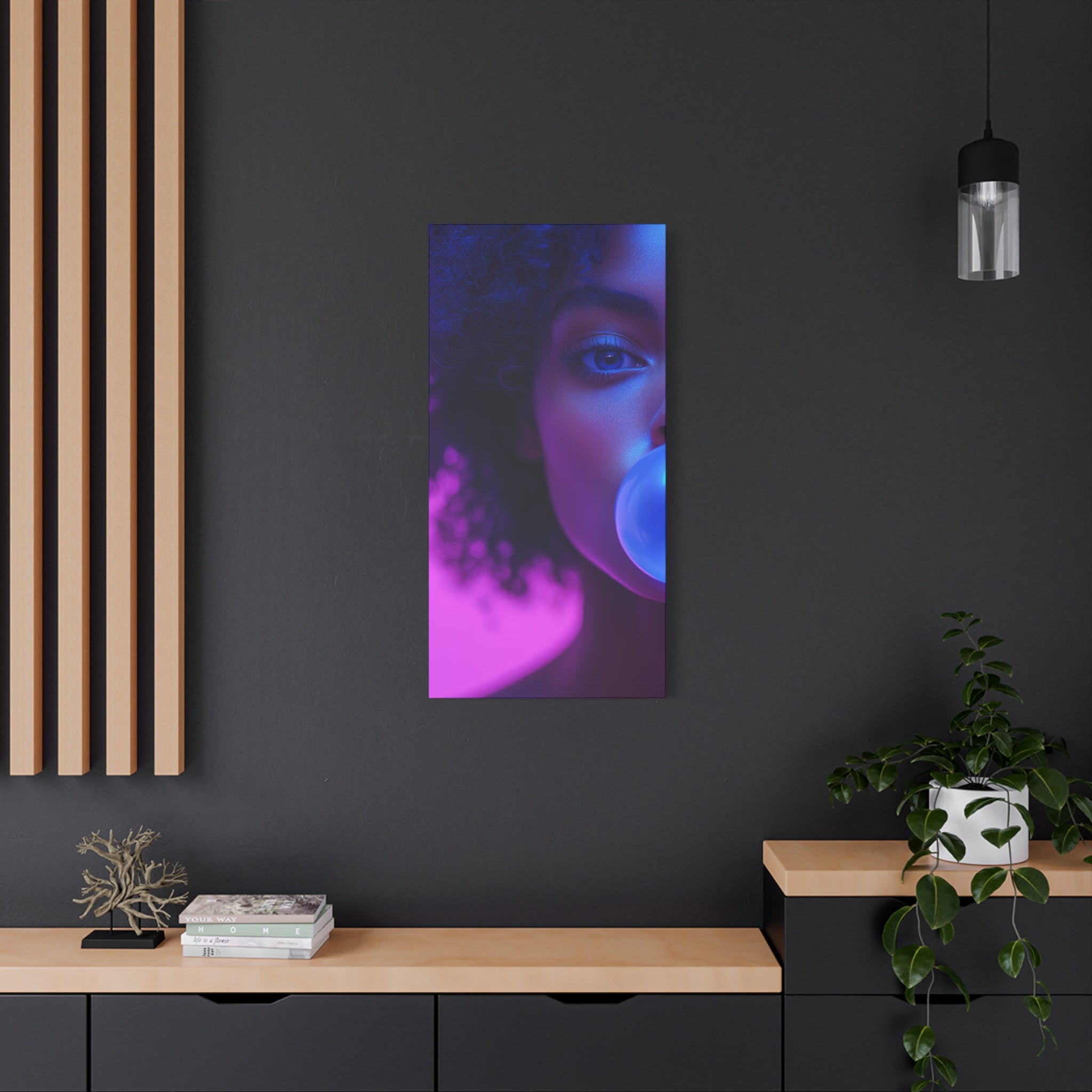 Colorful Bubblegum Canvas Art - Eye-Catching Stretched Wall Decor