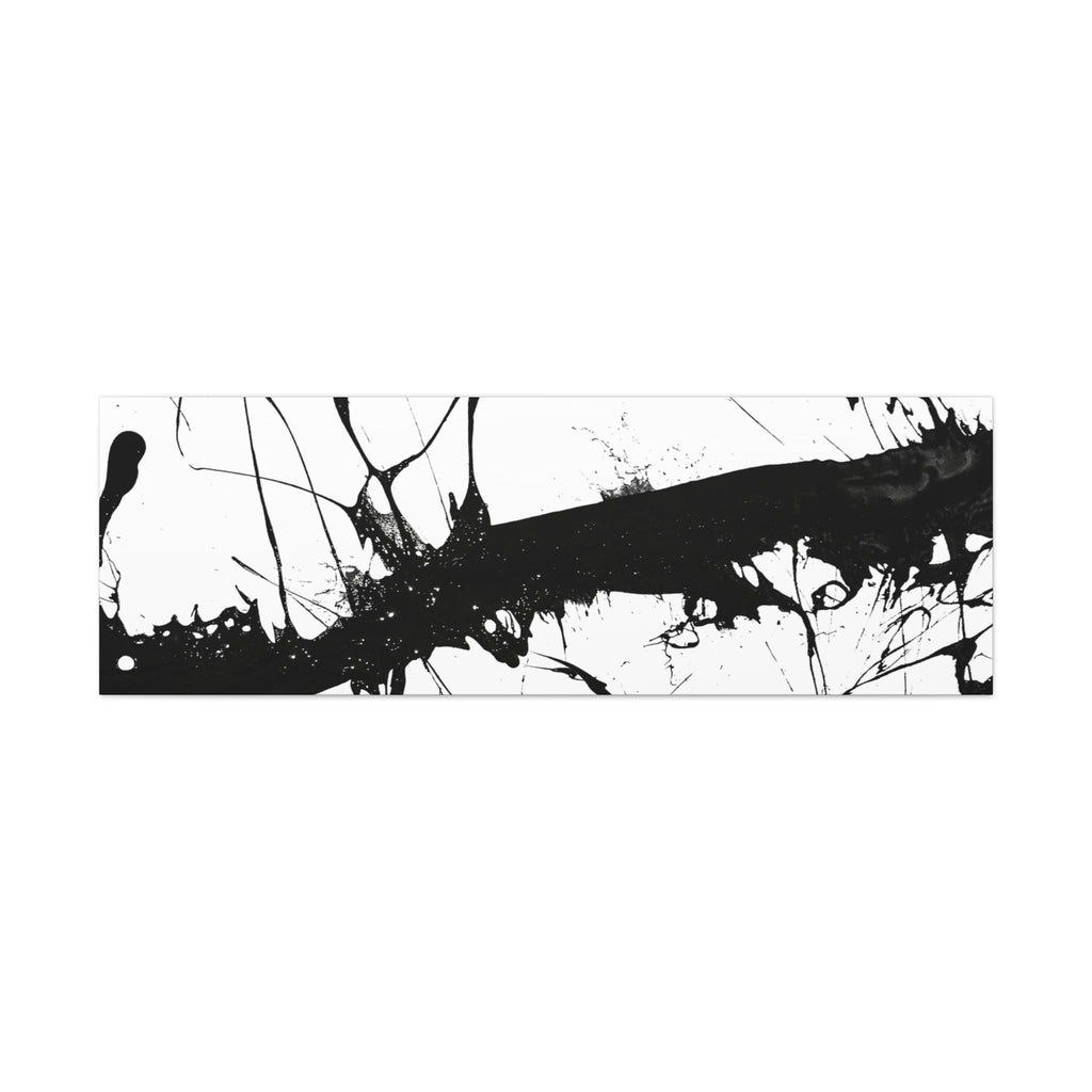 Contemporary Black Splash Art Canvas Wall Decor