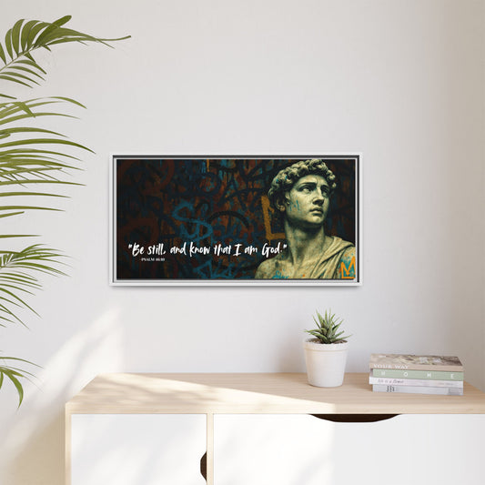 "Be Still and Know" – Psalm 46:10 Graffiti-Inspired Statue Wall Art