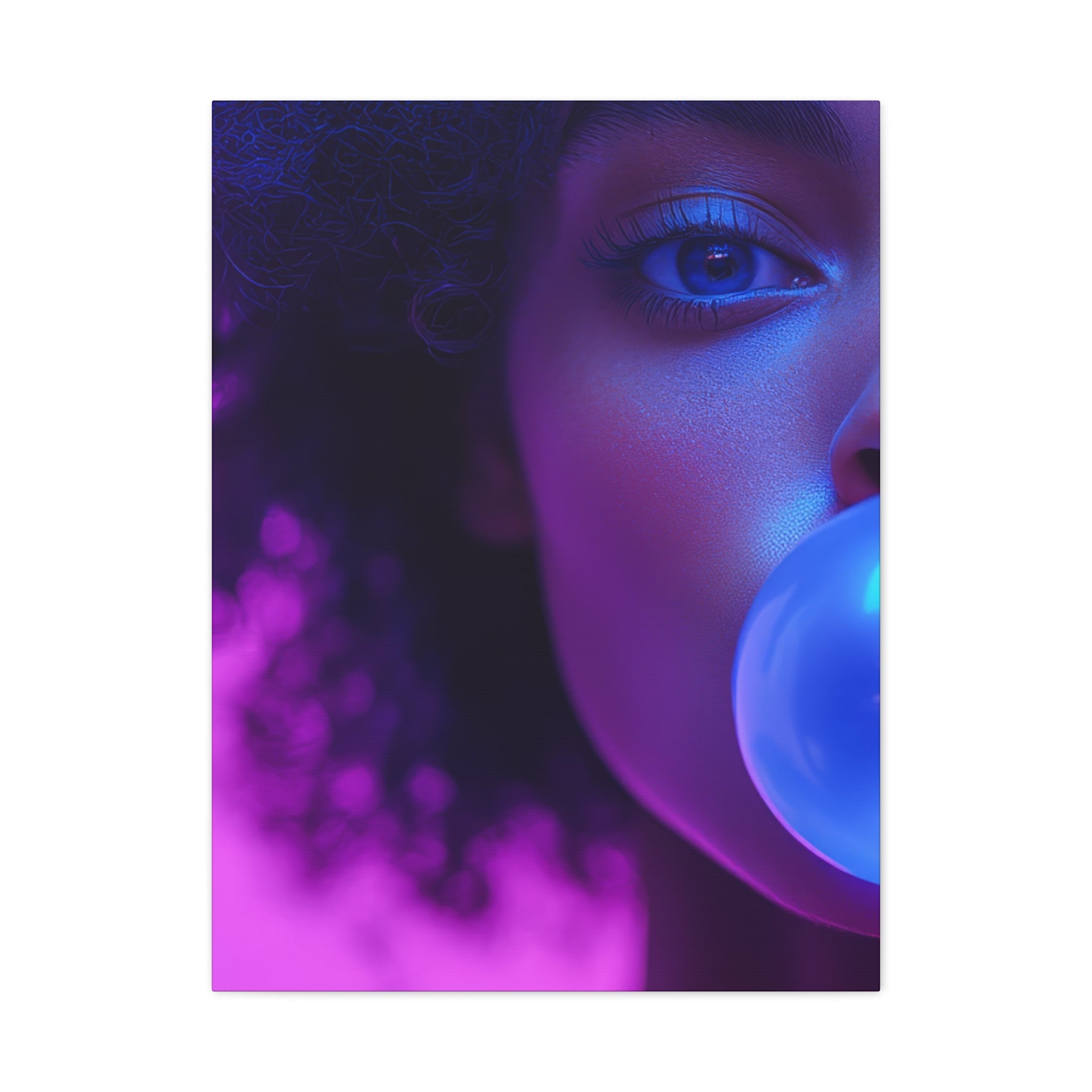 Colorful Bubblegum Canvas Art - Eye-Catching Stretched Wall Decor