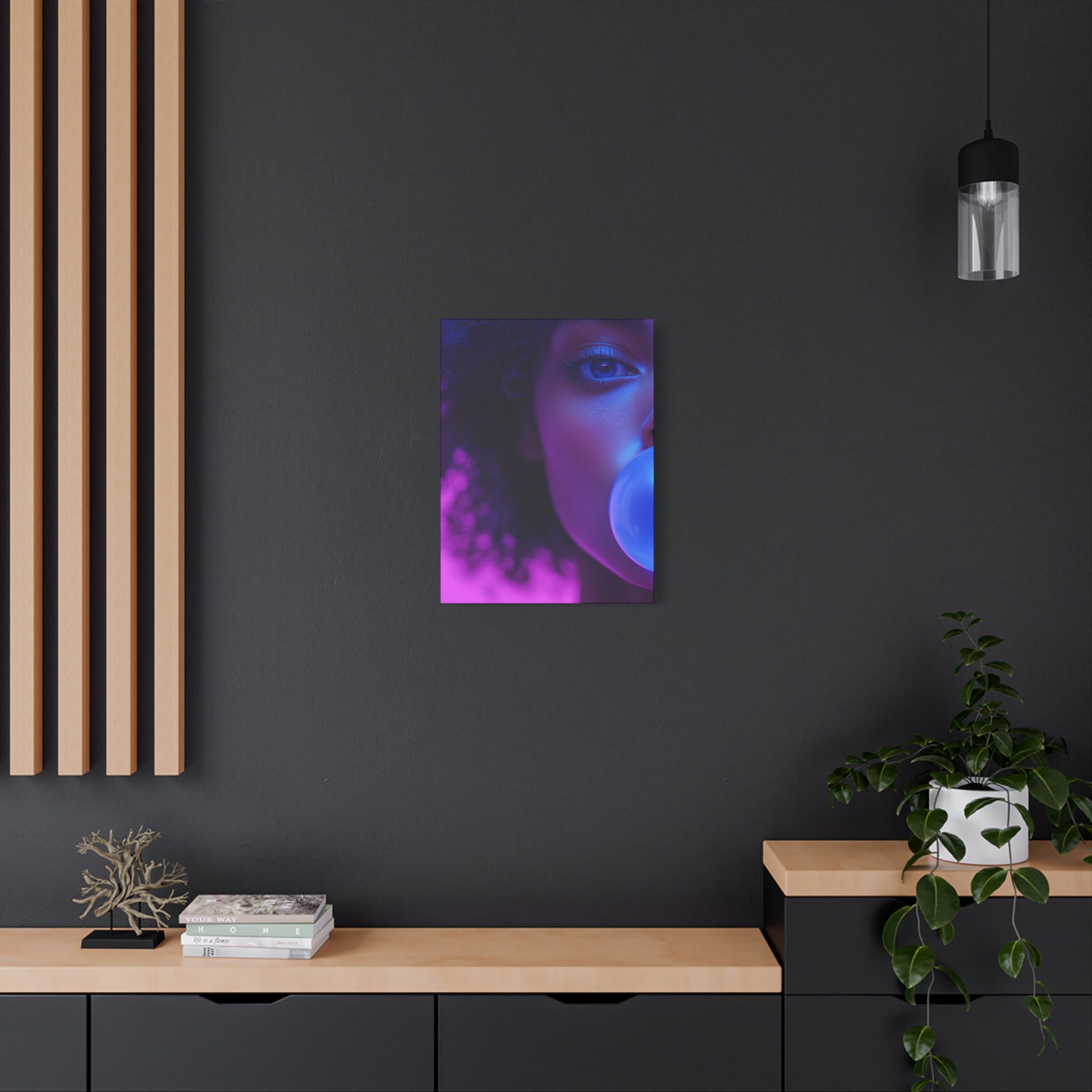 Colorful Bubblegum Canvas Art - Eye-Catching Stretched Wall Decor