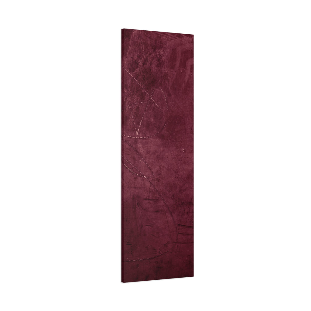 Modern Abstract Wall Art Canvas Print - Matte Burgundy Design