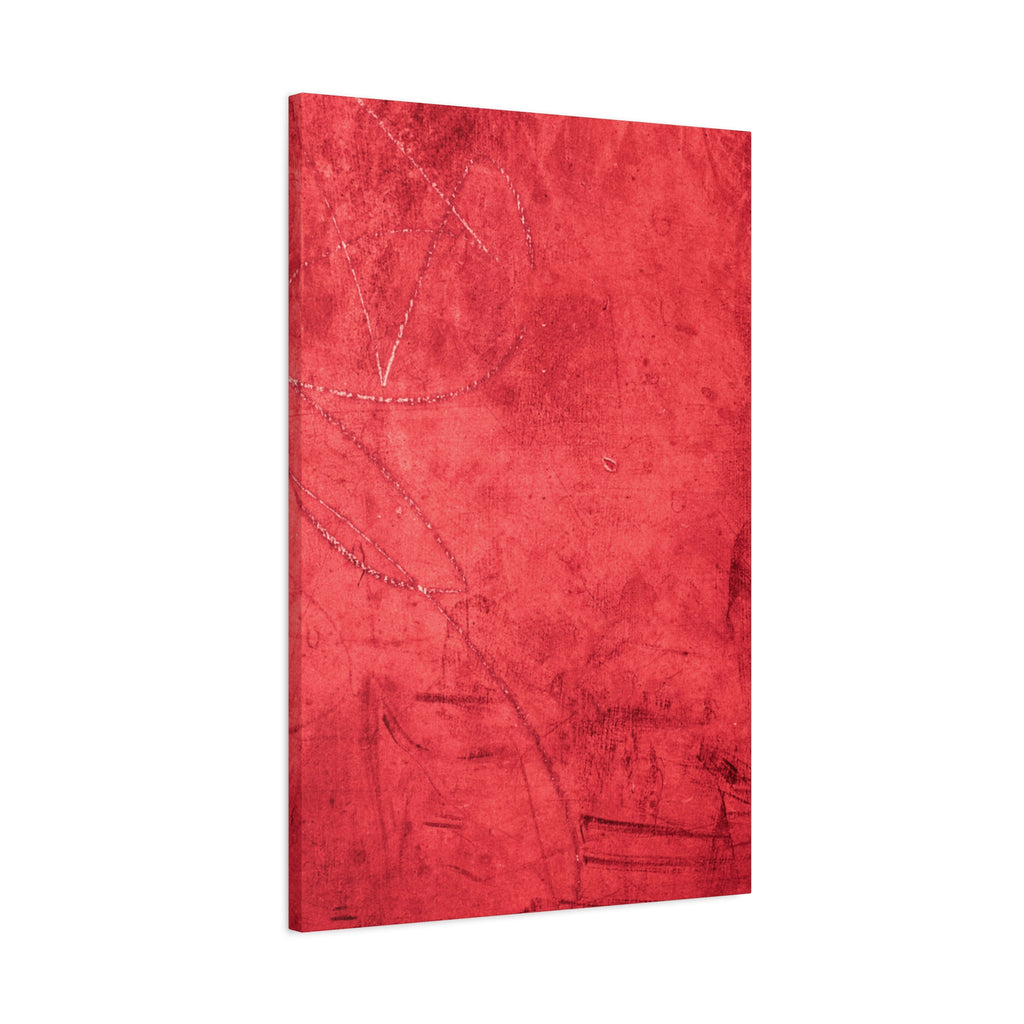 Red Grunge Texture Wall Art – Industrial Abstract Canvas Print with Scratched Surface for Bold Modern Spaces