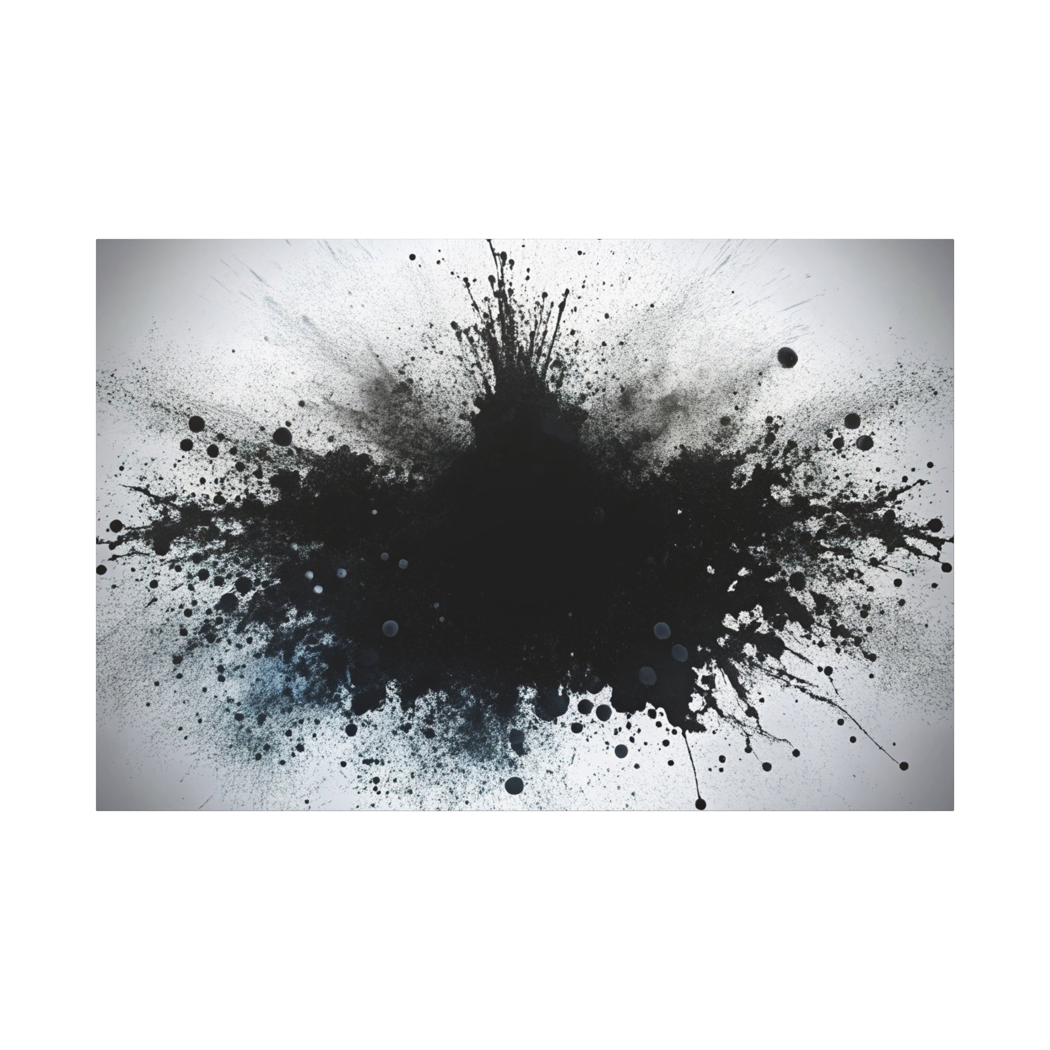 Abstract Ink Splash Wall Art, Modern Decor for Home, Office, Art Lovers, Black and White Canvas Print, Artistic Gift Idea