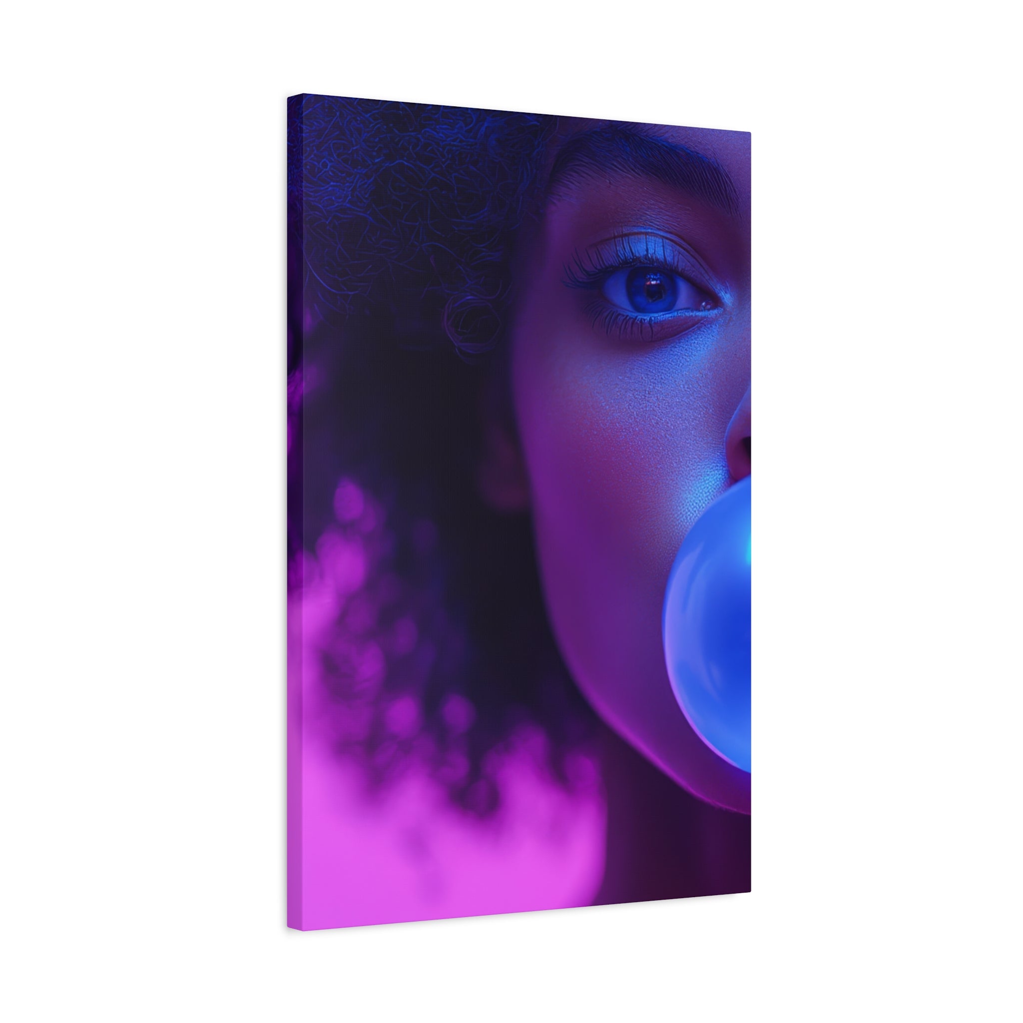 Colorful Bubblegum Canvas Art - Eye-Catching Stretched Wall Decor