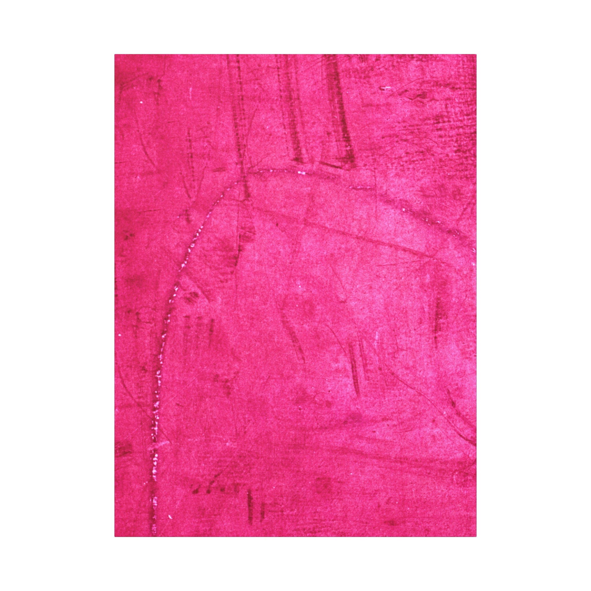 Vibrant Pink Stretched Canvas Art - 1.25" Matte Finish