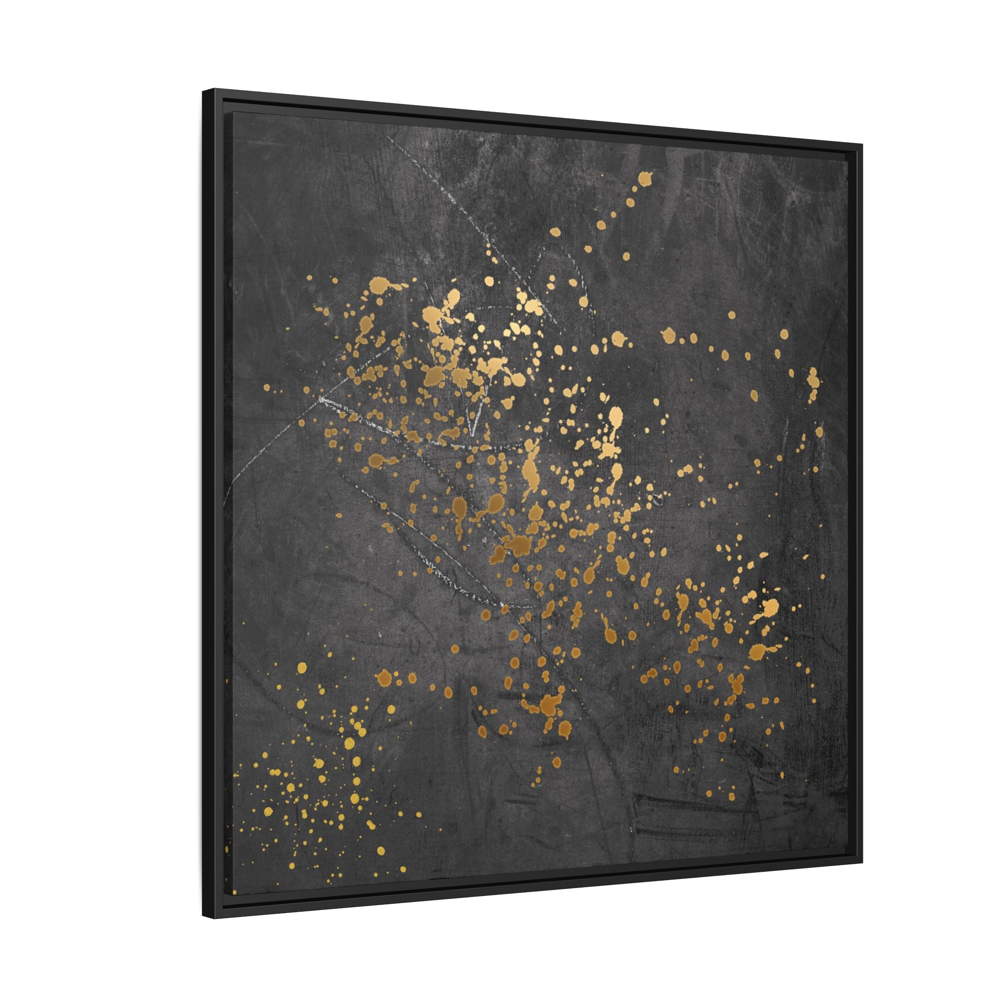 Elegant Gold Splash Canvas Art | Modern Home Decor, Wall Art, Framed Artwork, Living Room Accent, Gift Idea